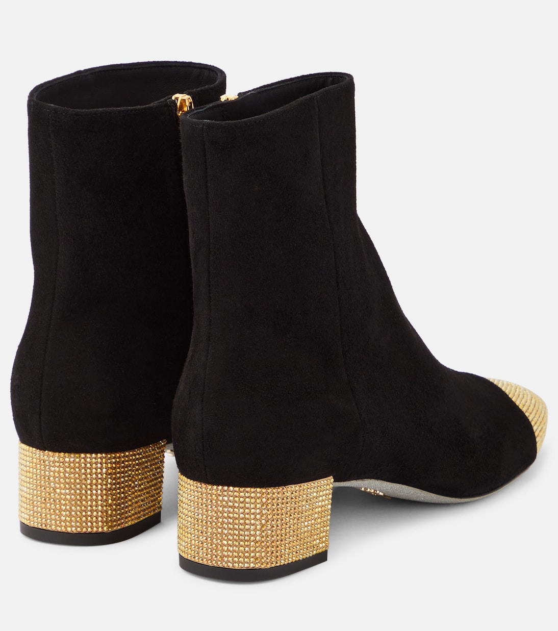 Verzierte Ankle Boots aus Veloursleder | Rene Caovilla