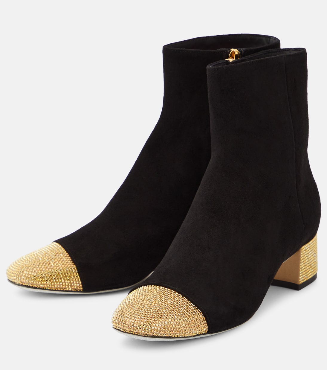 Verzierte Ankle Boots aus Veloursleder | Rene Caovilla