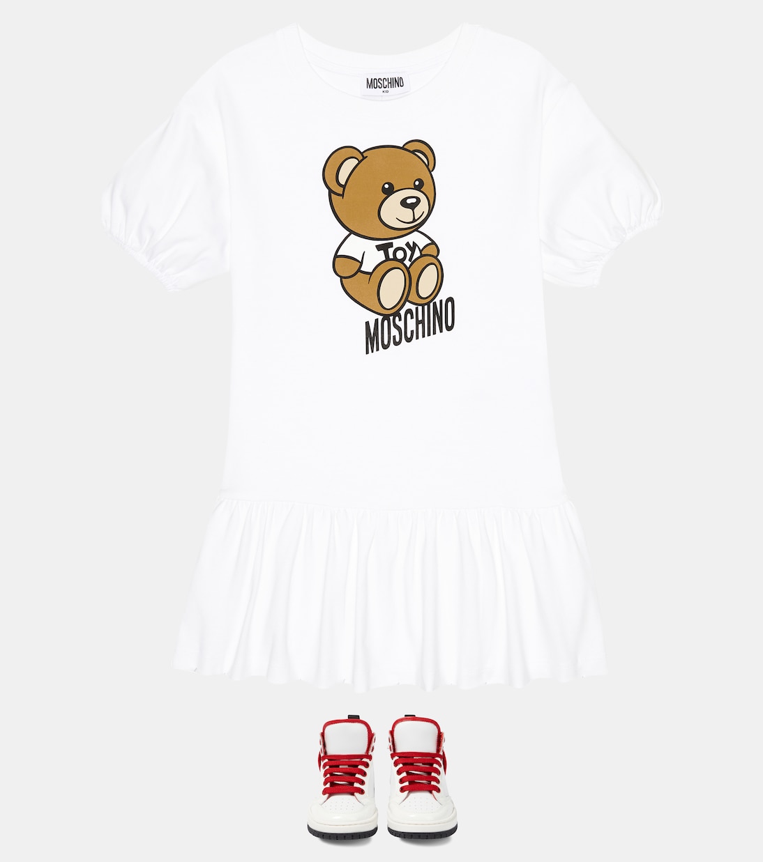 Leather high-top sneakers | Moschino Kids