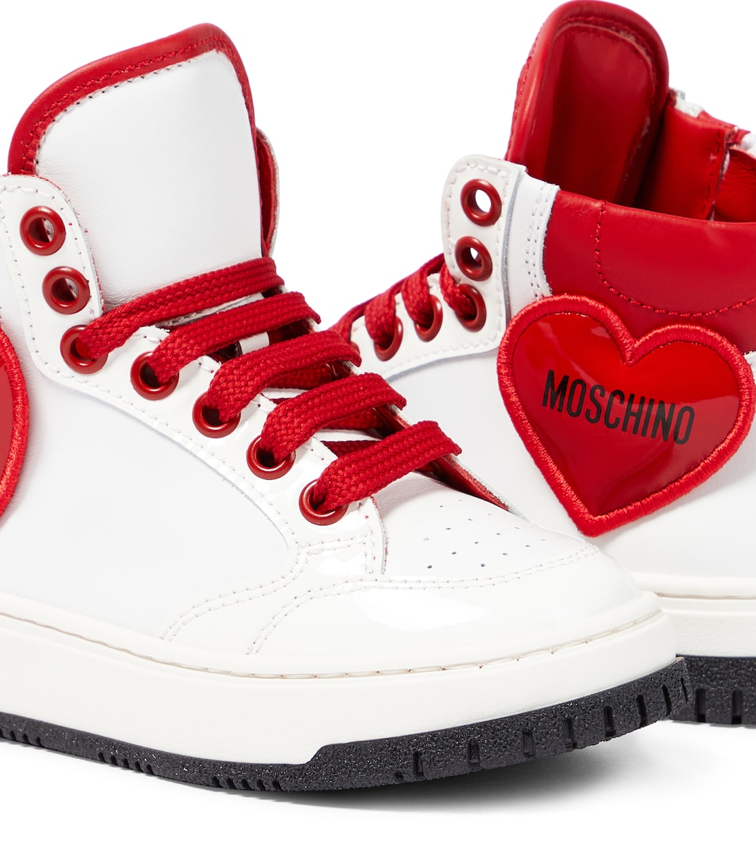 Leather high-top sneakers | Moschino Kids