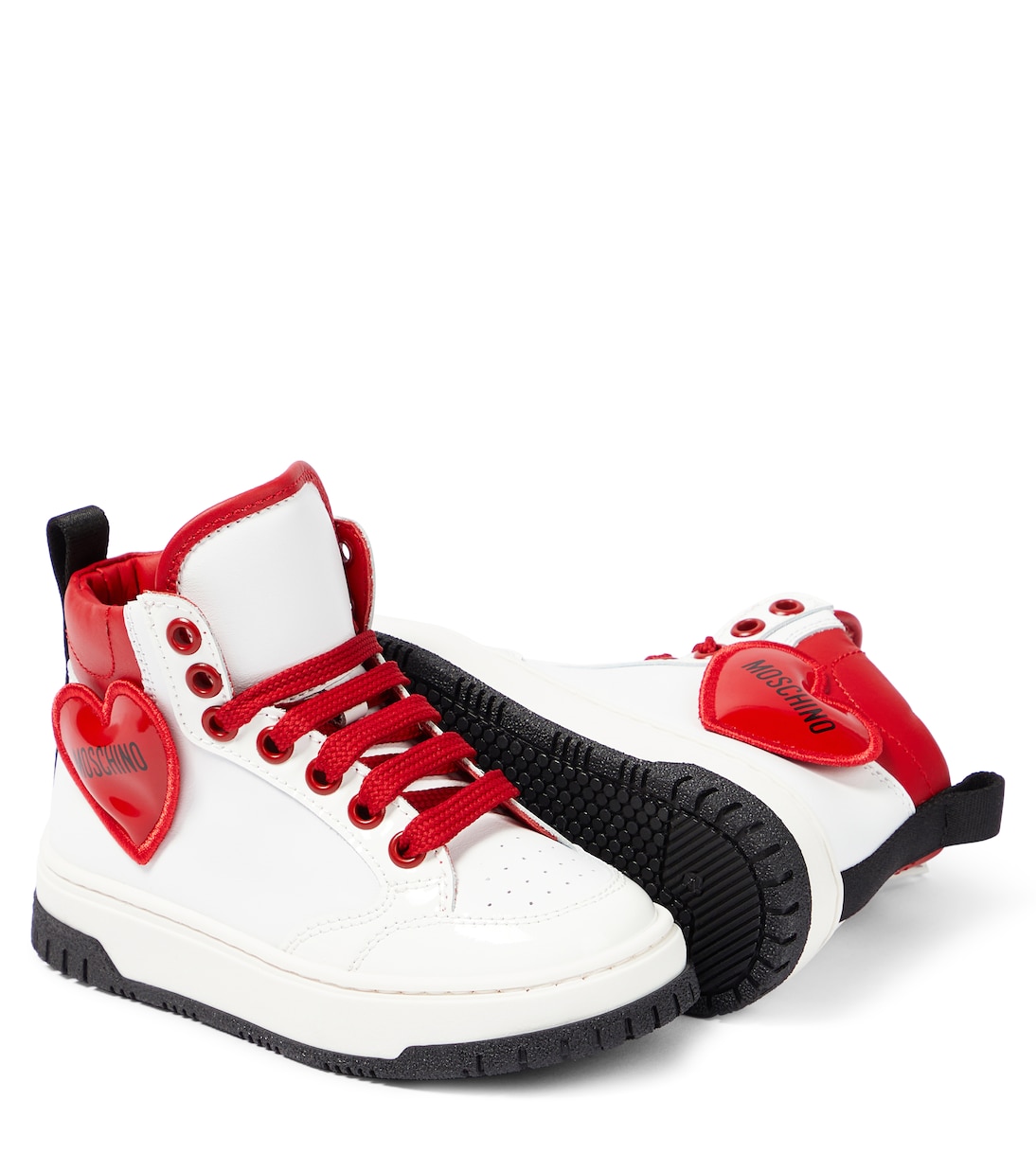 Leather high-top sneakers | Moschino Kids