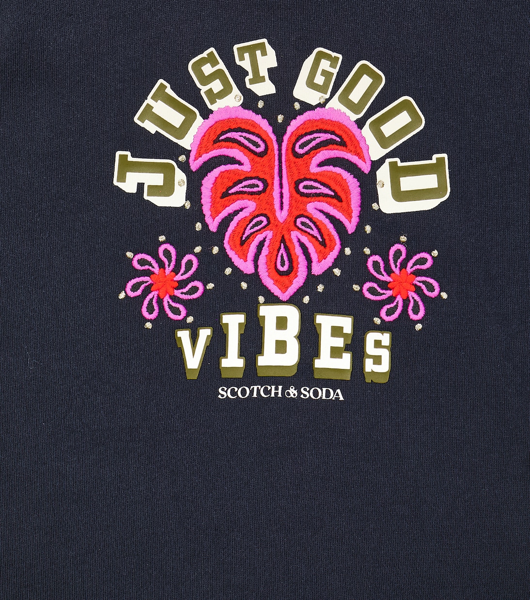 Embroidered cotton jersey sweatshirt | Scotch & Soda Kids