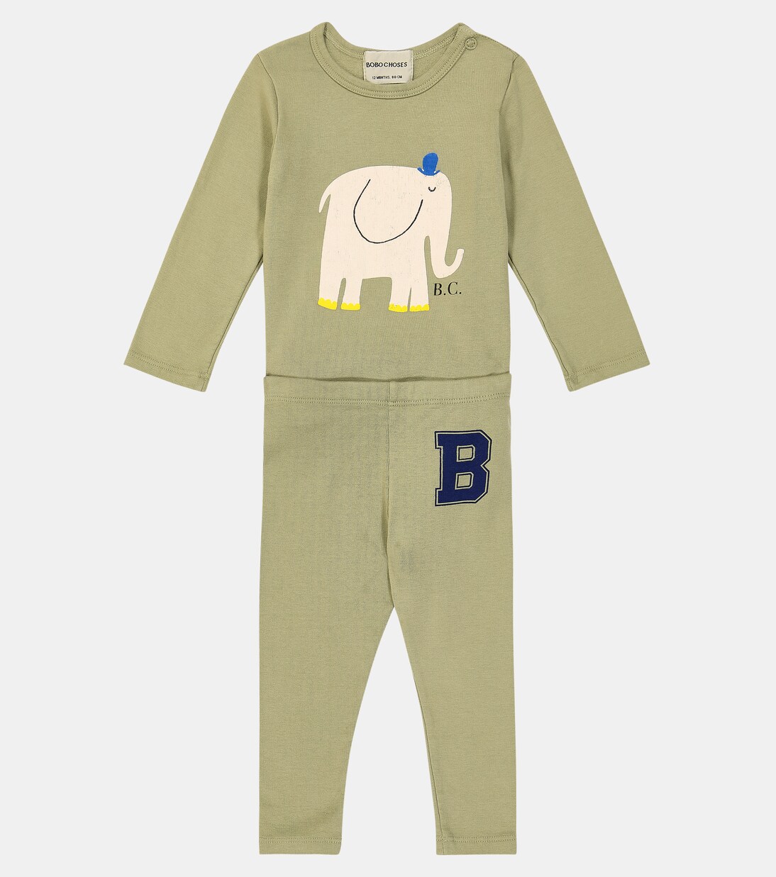 Baby - Body, leggings e calzini The Elephant in misto cotone | Bobo Choses