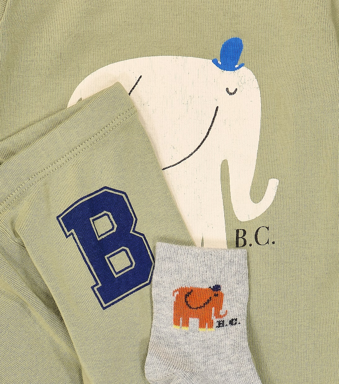 Baby - Body, leggings e calzini The Elephant in misto cotone | Bobo Choses