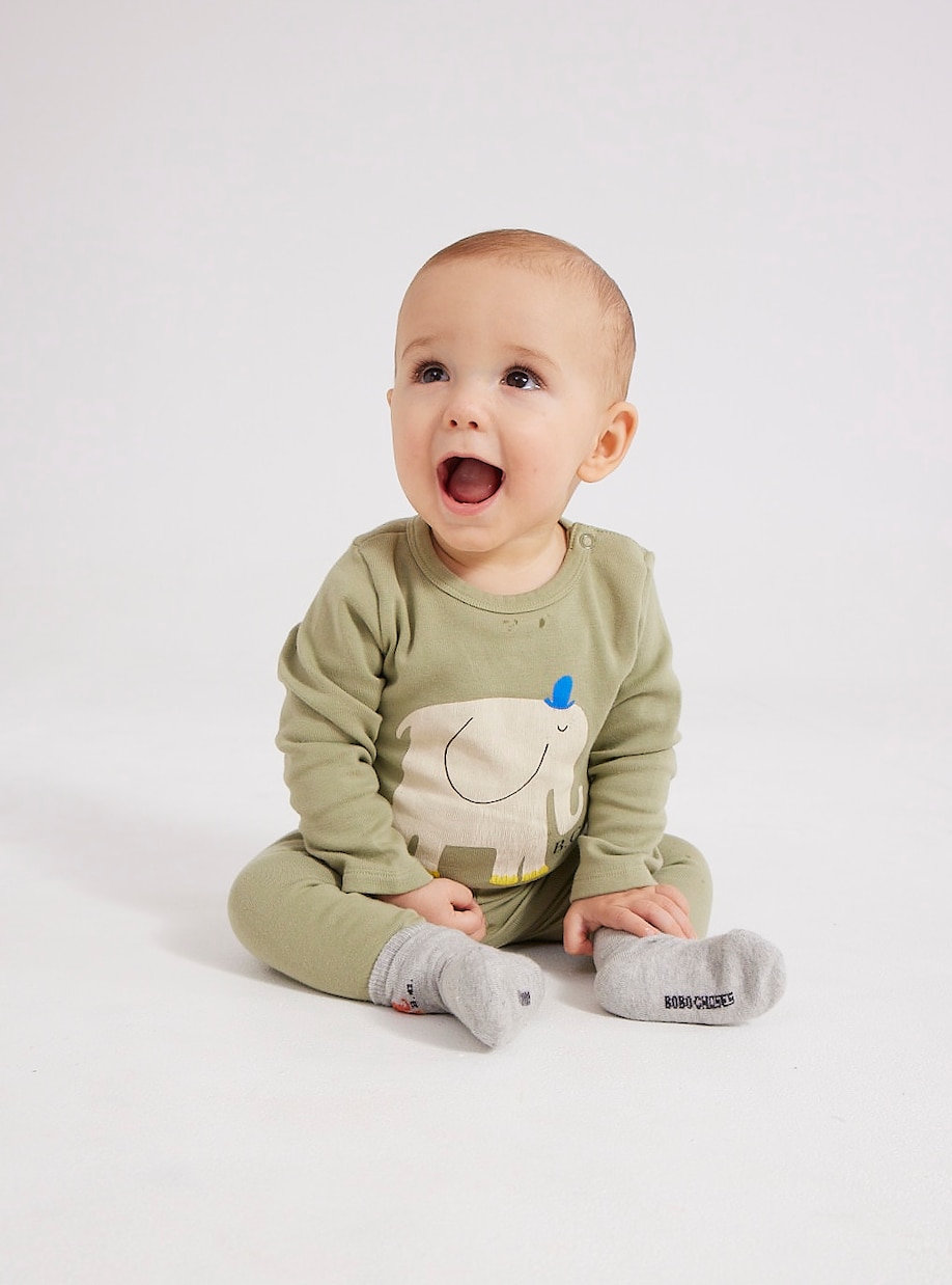 Baby - Body, leggings e calzini The Elephant in misto cotone | Bobo Choses