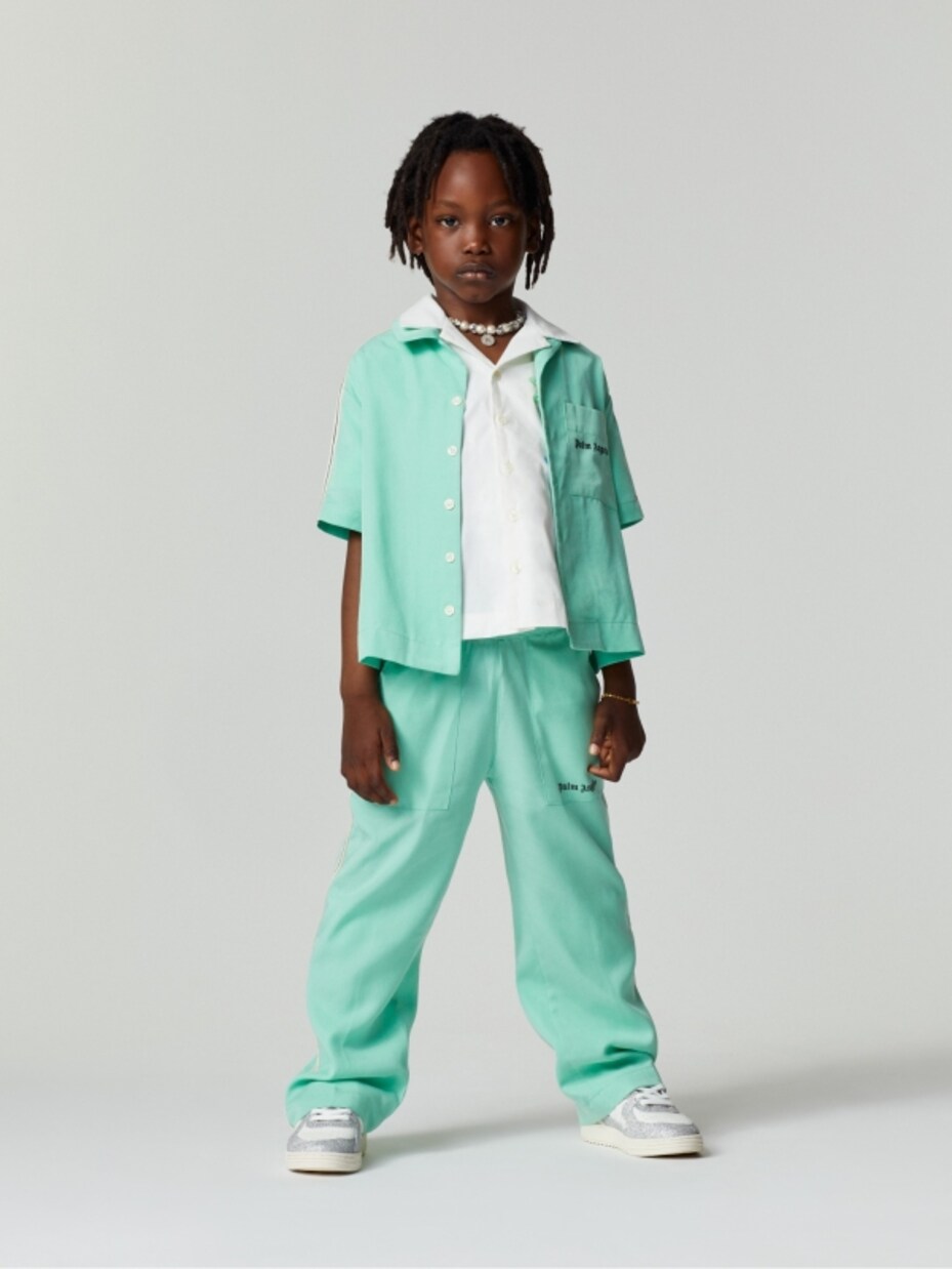 Logo striped sweatpants | Palm Angels Kids