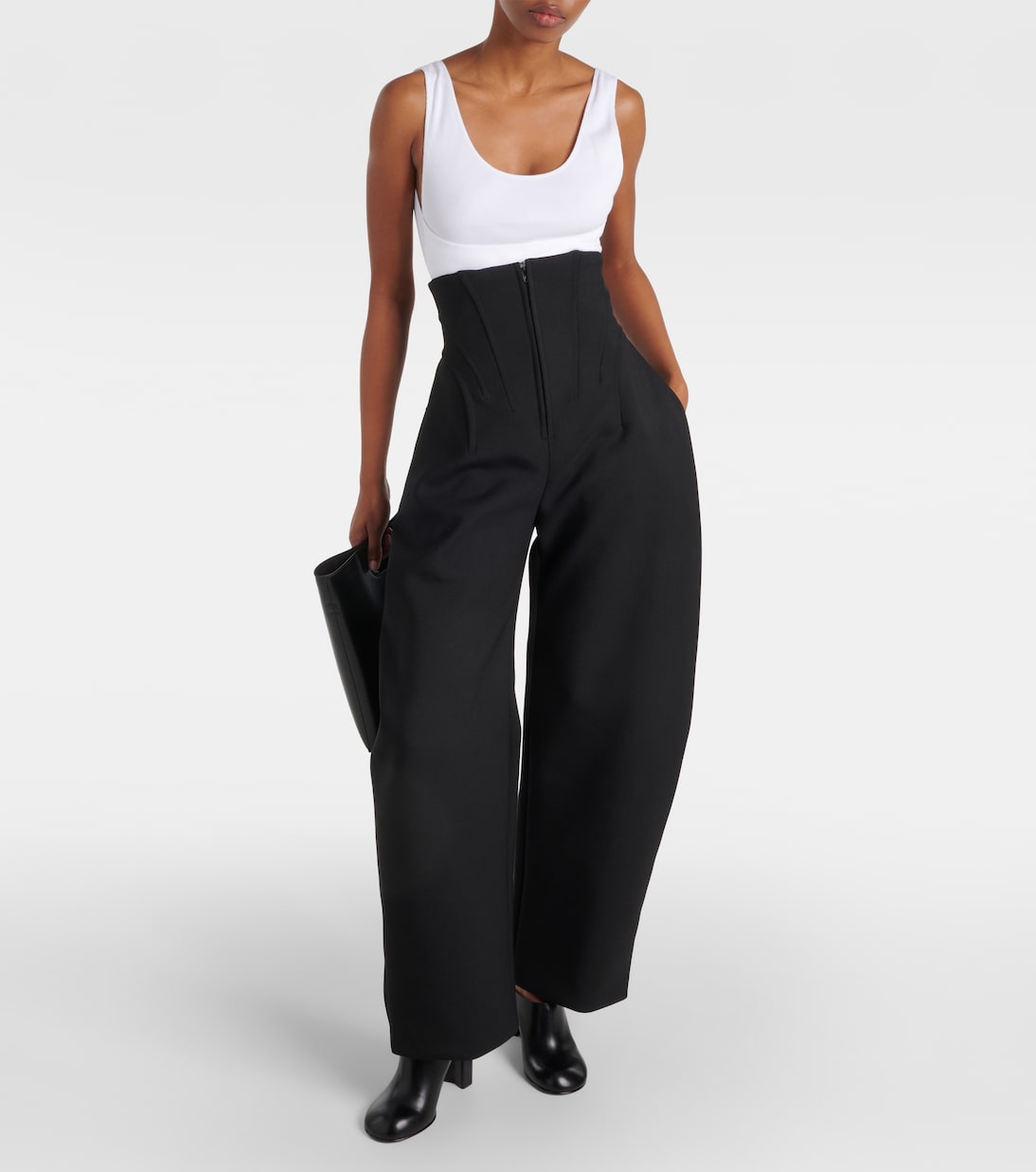 Folded leather tote bag | Alaïa