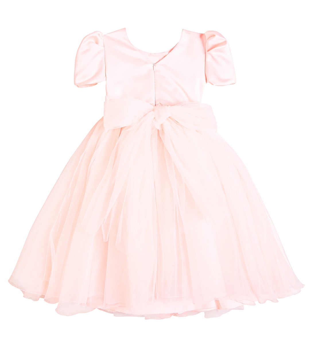 Floral-appliqué embellished tulle dress | Monnalisa