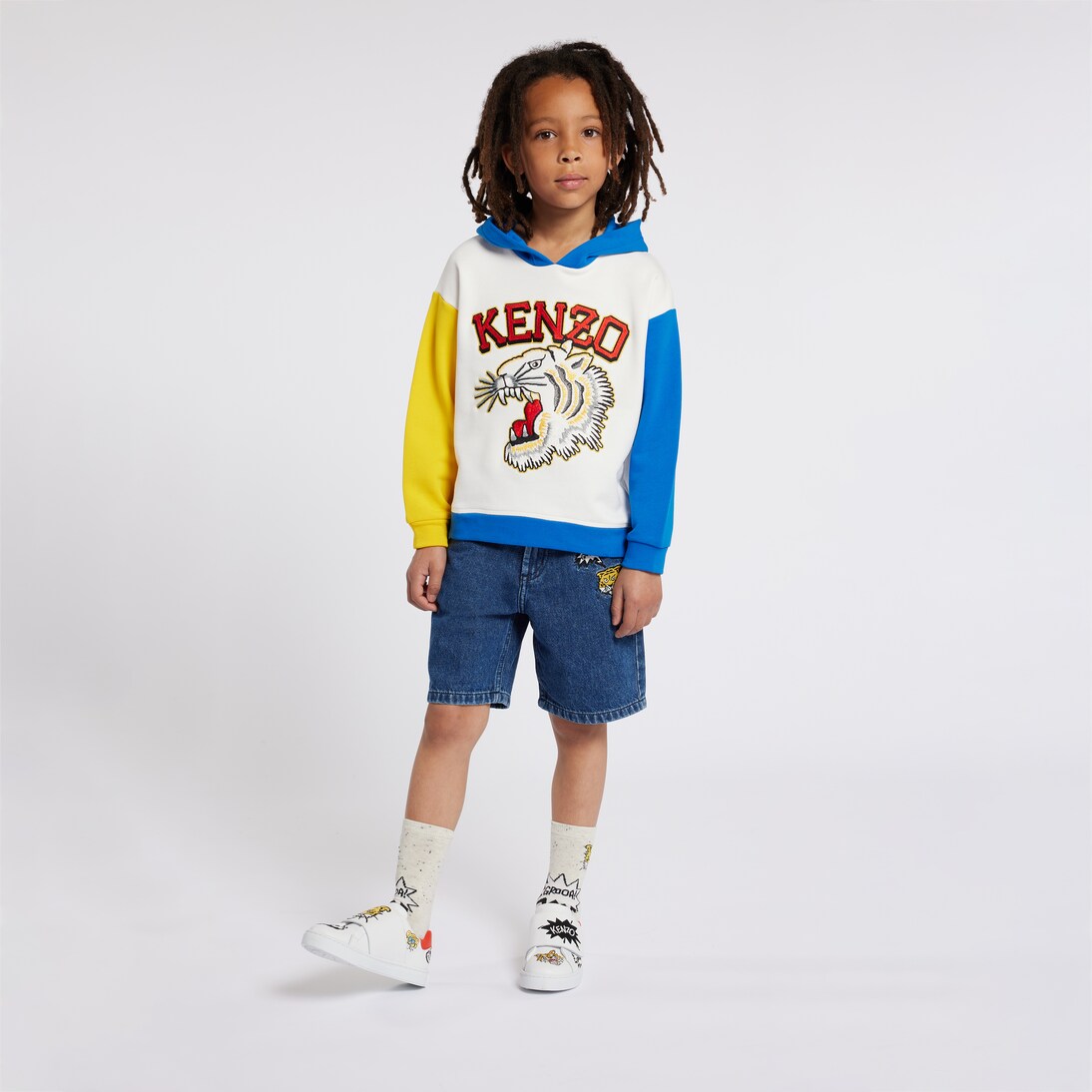 Printed cotton jersey hoodie  | Kenzo Kids
