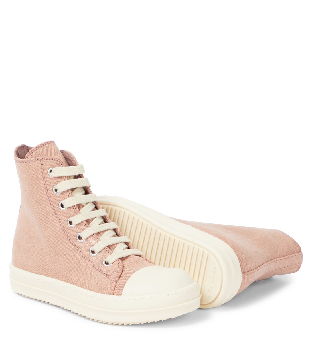 Denim high-top sneakers | Rick Owens Kids