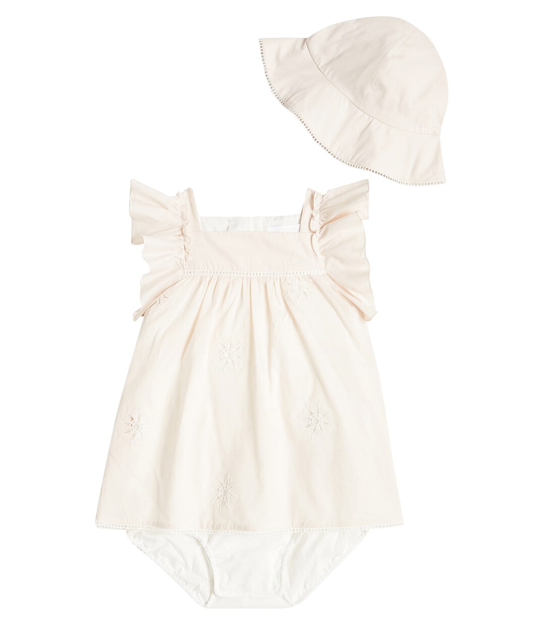 Bébé – Ensemble robe et chapeau en coton | Chloé Kids