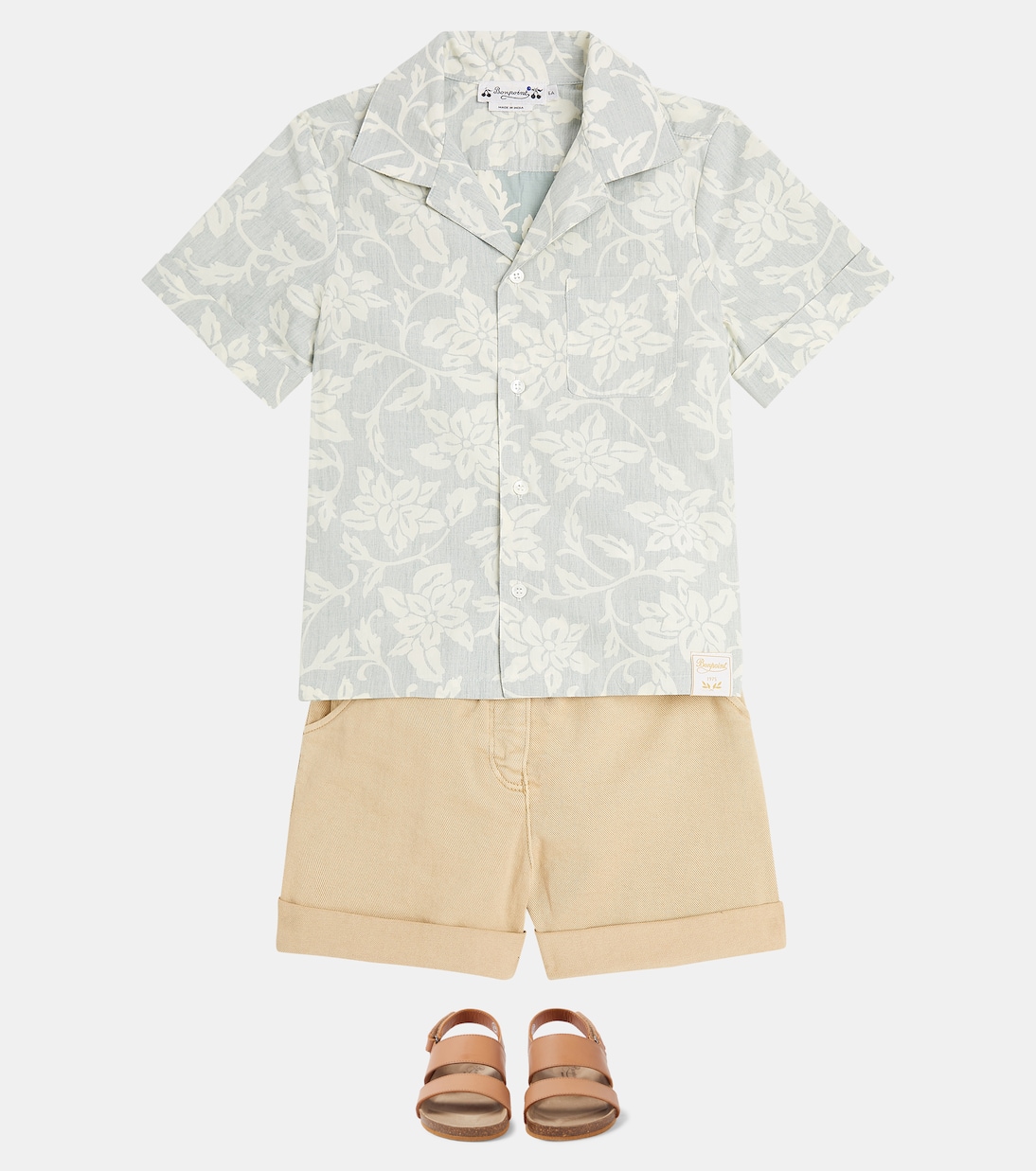 Steve floral cotton shirt  | Bonpoint