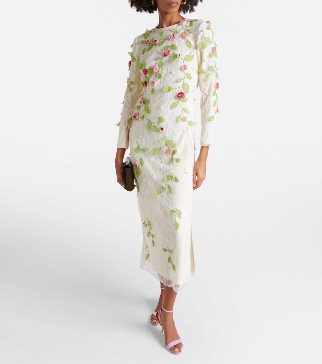 Robe midi Avelina brodée en coton | Markarian