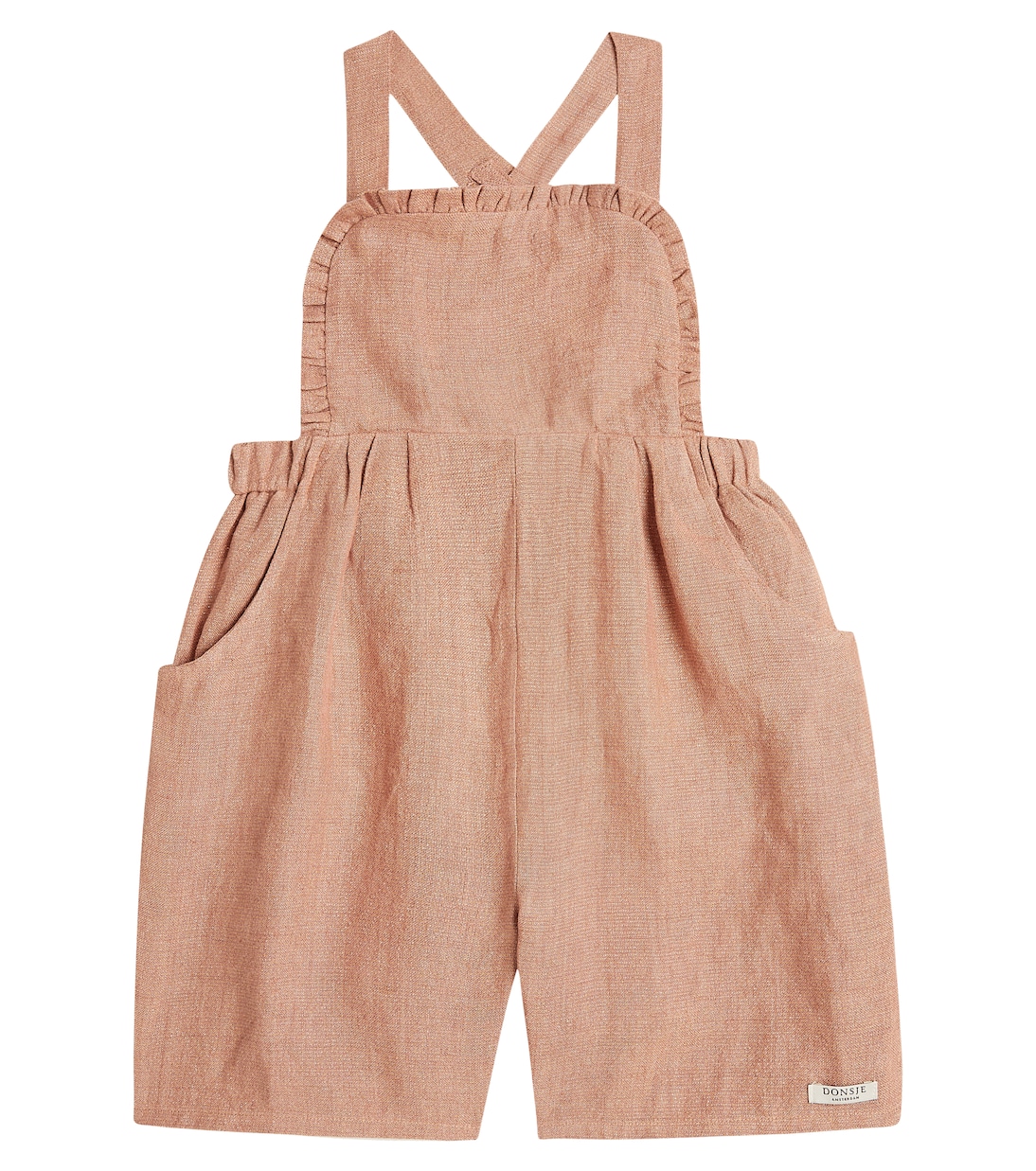 Bou ruffled linen-blend overalls | Donsje