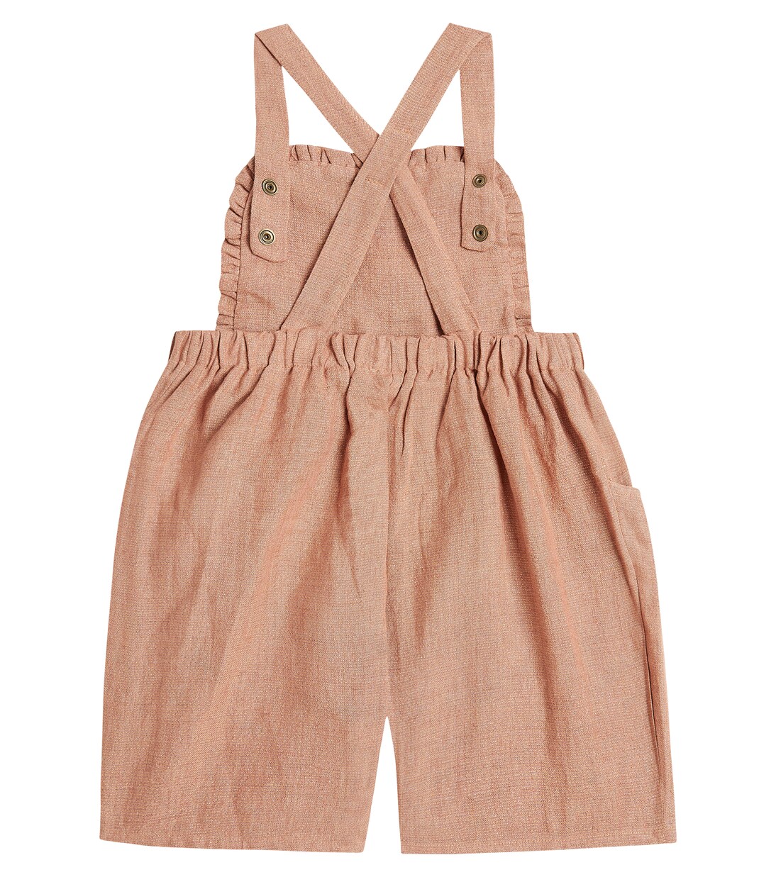 Bou ruffled linen-blend overalls | Donsje
