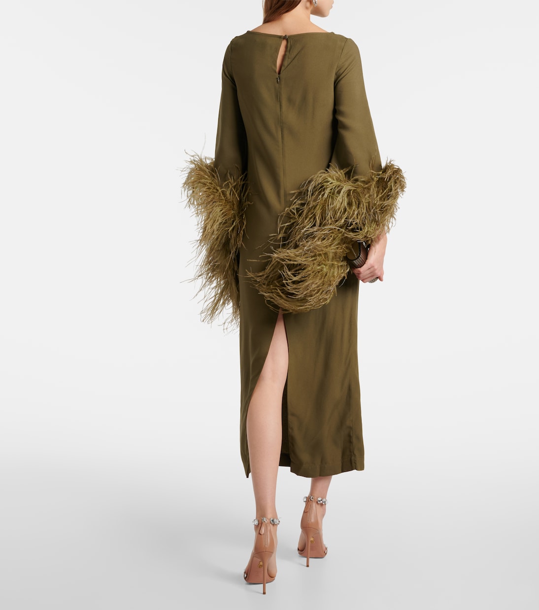 Midikleid Del Lago mit Federn | Taller Marmo