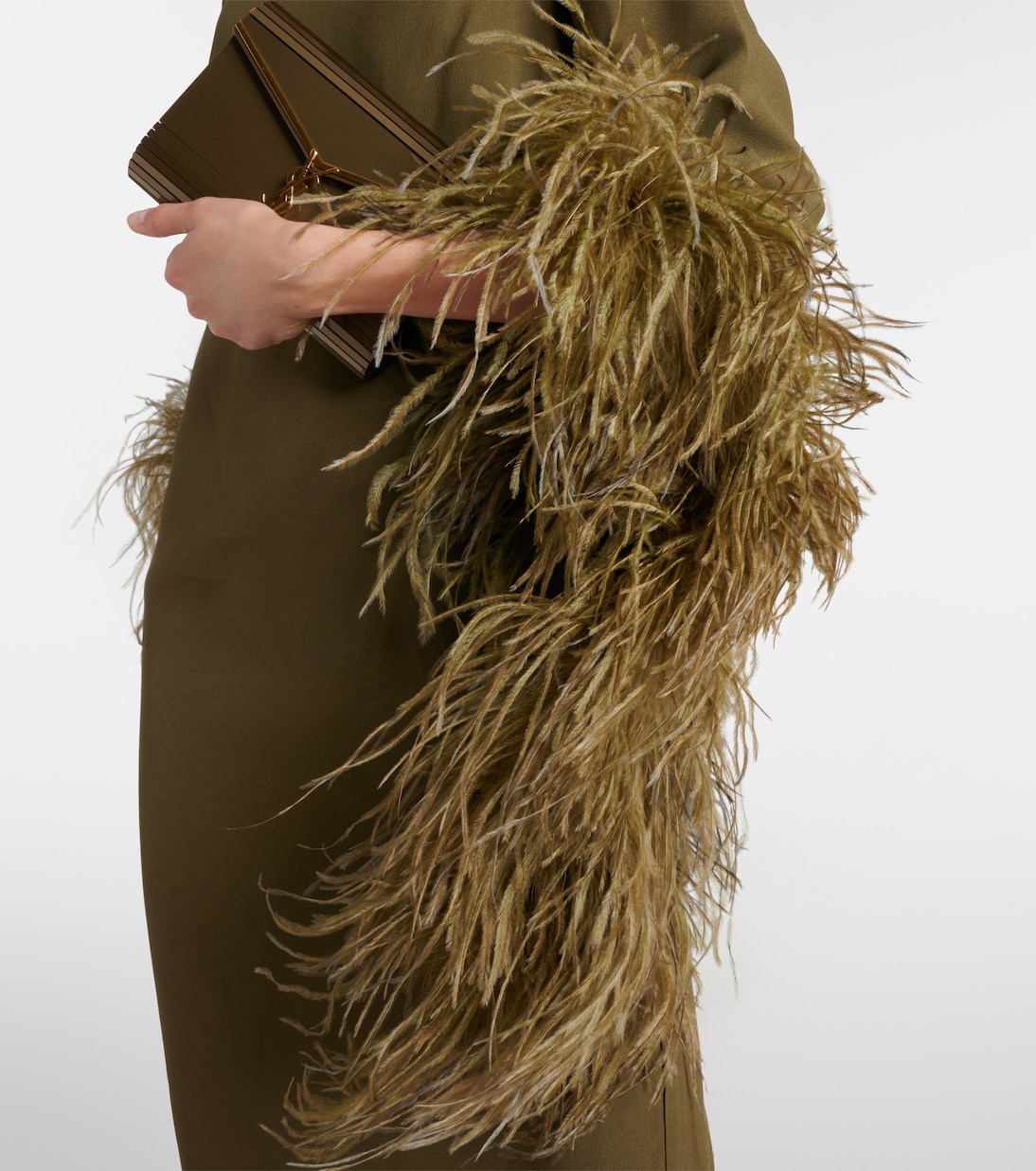 Midikleid Del Lago mit Federn | Taller Marmo