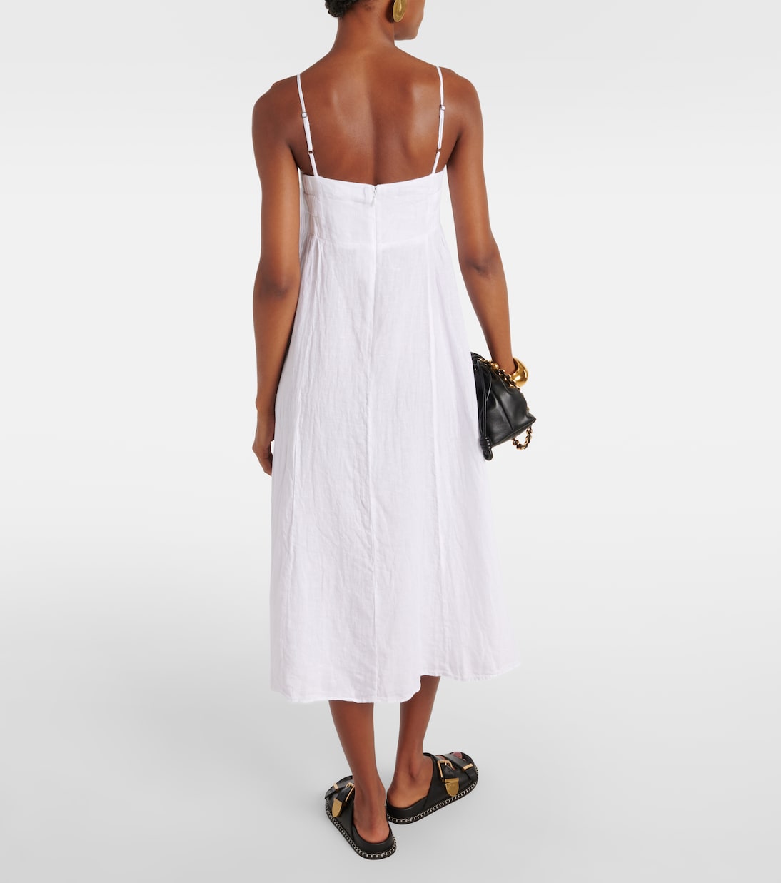 Robe midi Stephie en lin | Velvet