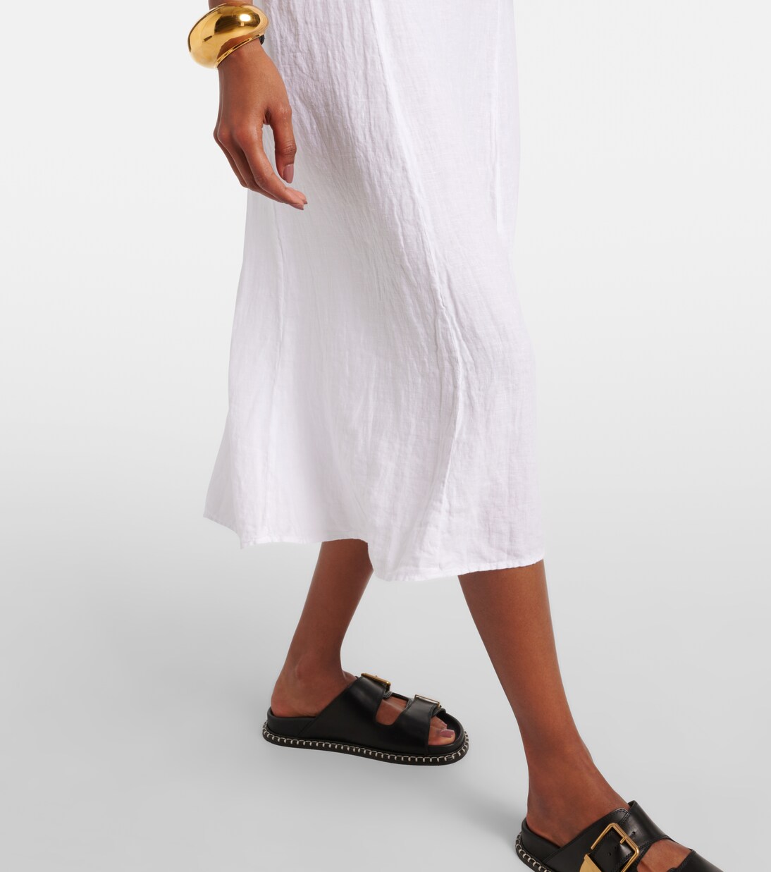 Robe midi Stephie en lin | Velvet