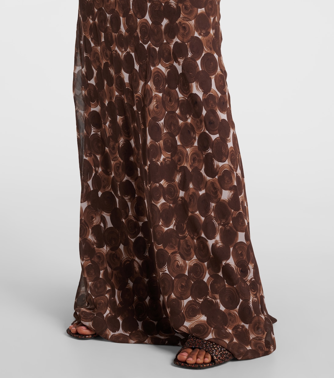 Robe longue imprimée en soie | Dries Van Noten