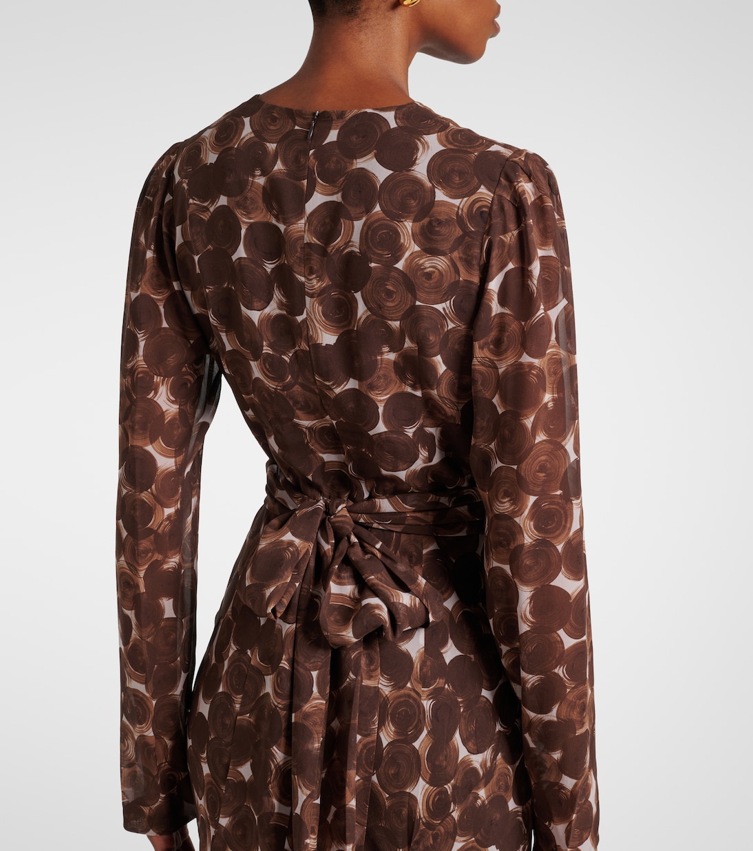 Robe longue imprimée en soie | Dries Van Noten