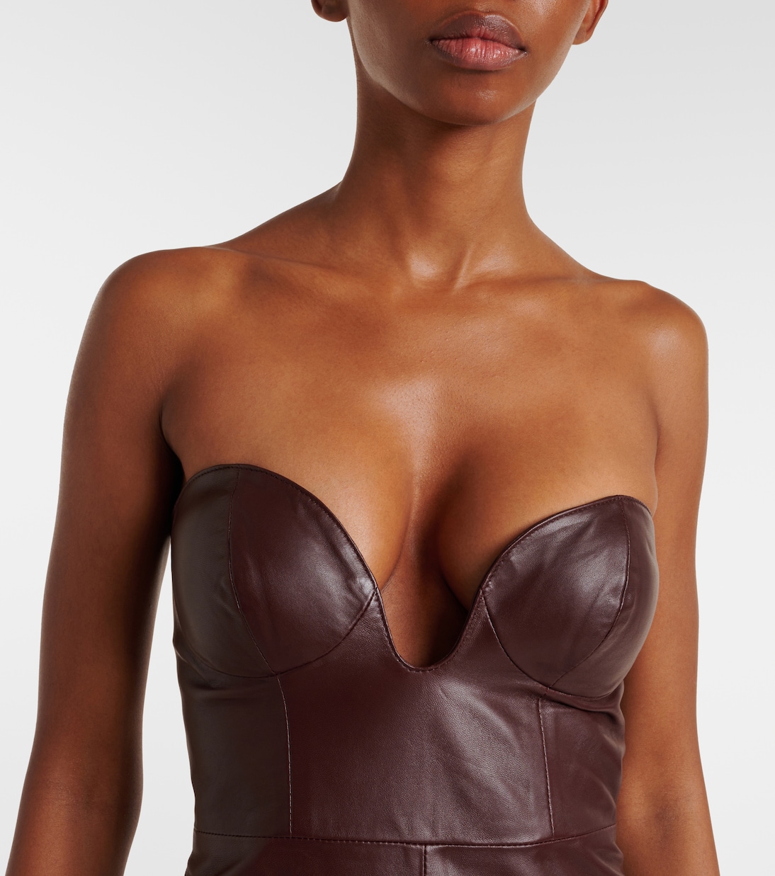 Robe midi en cuir | Dodo Bar Or