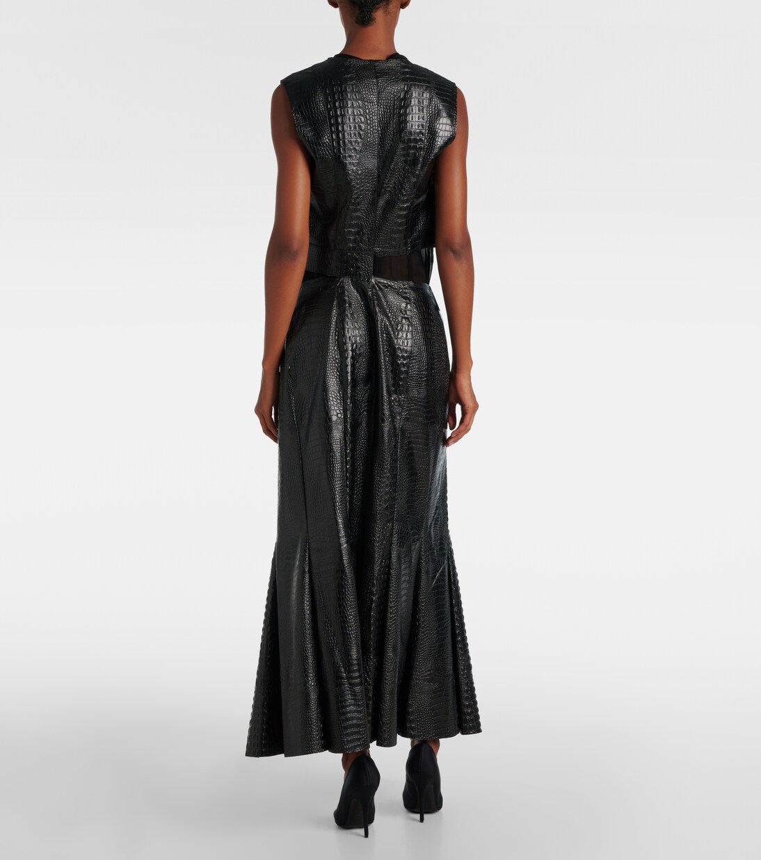 Robe midi en cuir synthétique | Junya Watanabe