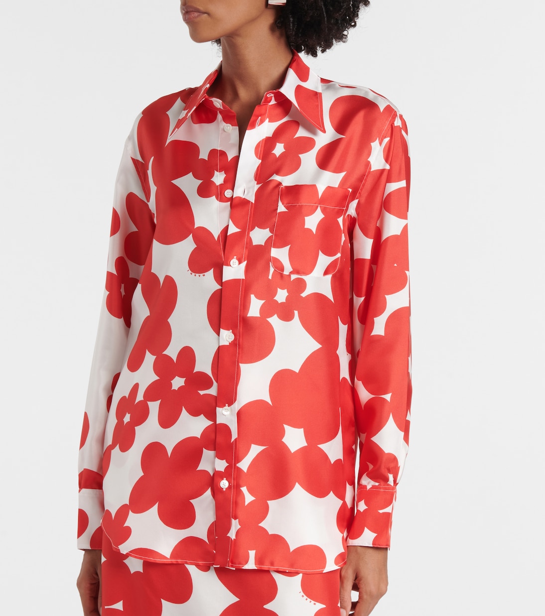 Bedrucktes Hemd aus Seide | Marni