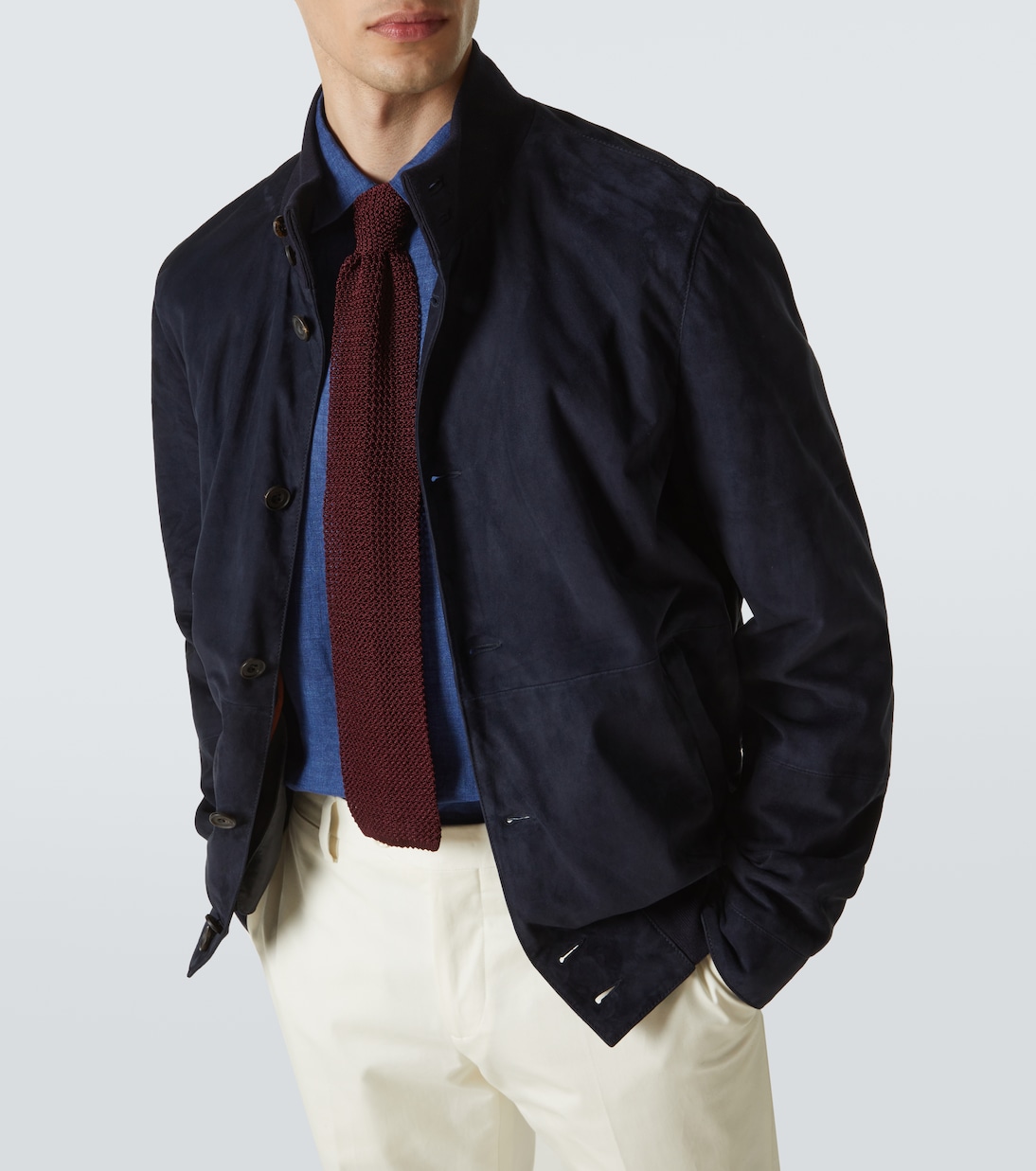 Suede bomber jacket | Rubinacci