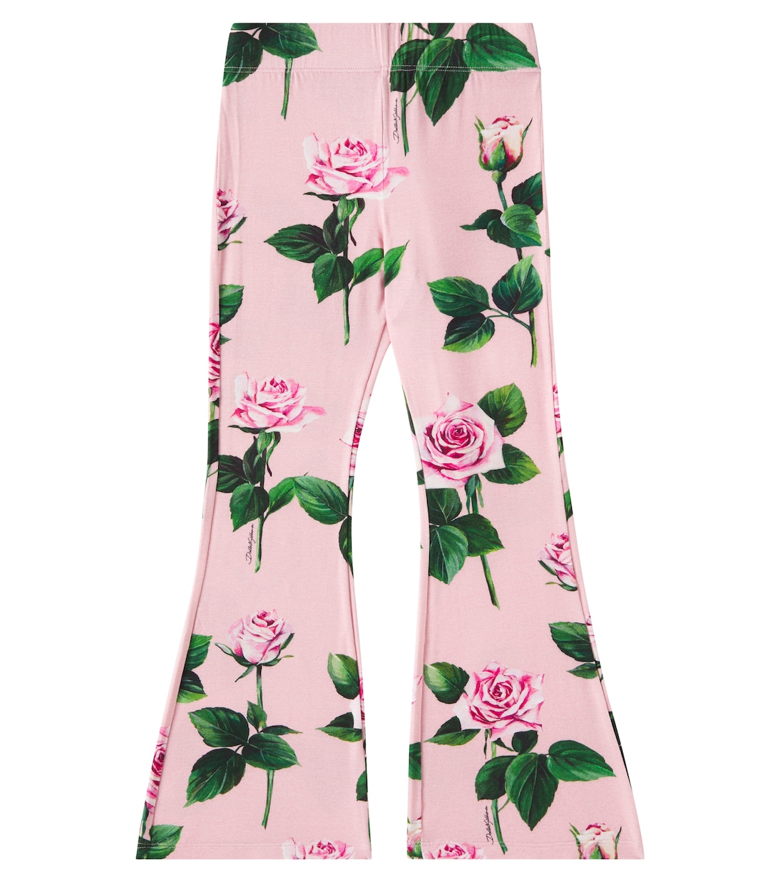 Floral flared sweatpants | Dolce&Gabbana Kids