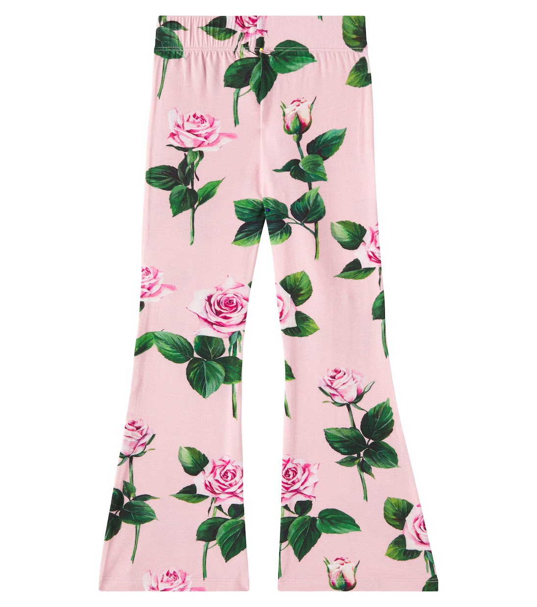Floral flared sweatpants | Dolce&Gabbana Kids