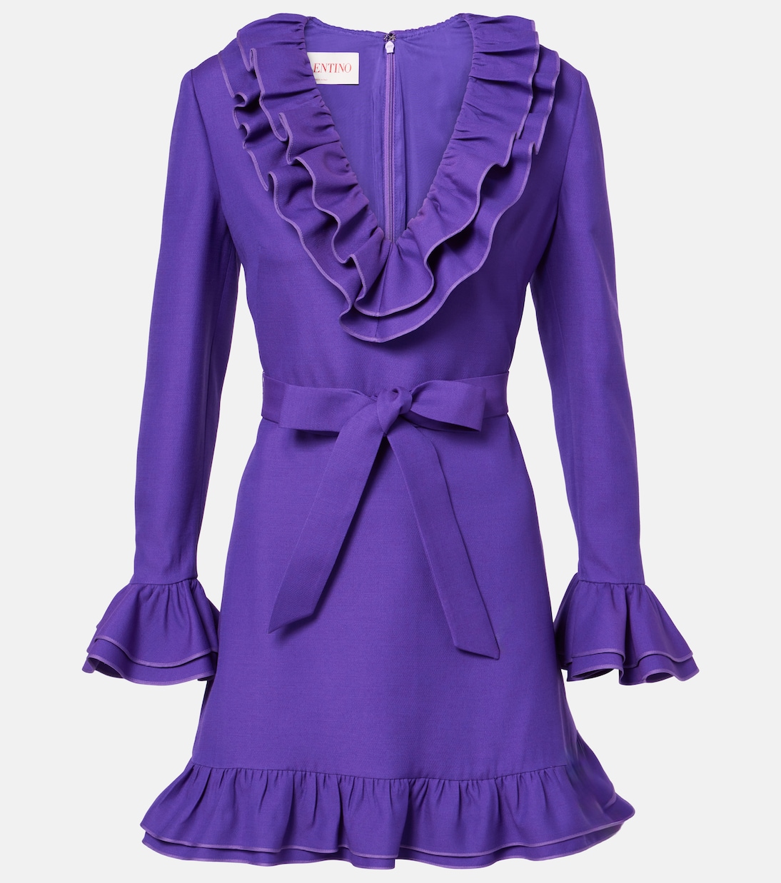 Crepe Couture ruffled wrap dress | Valentino