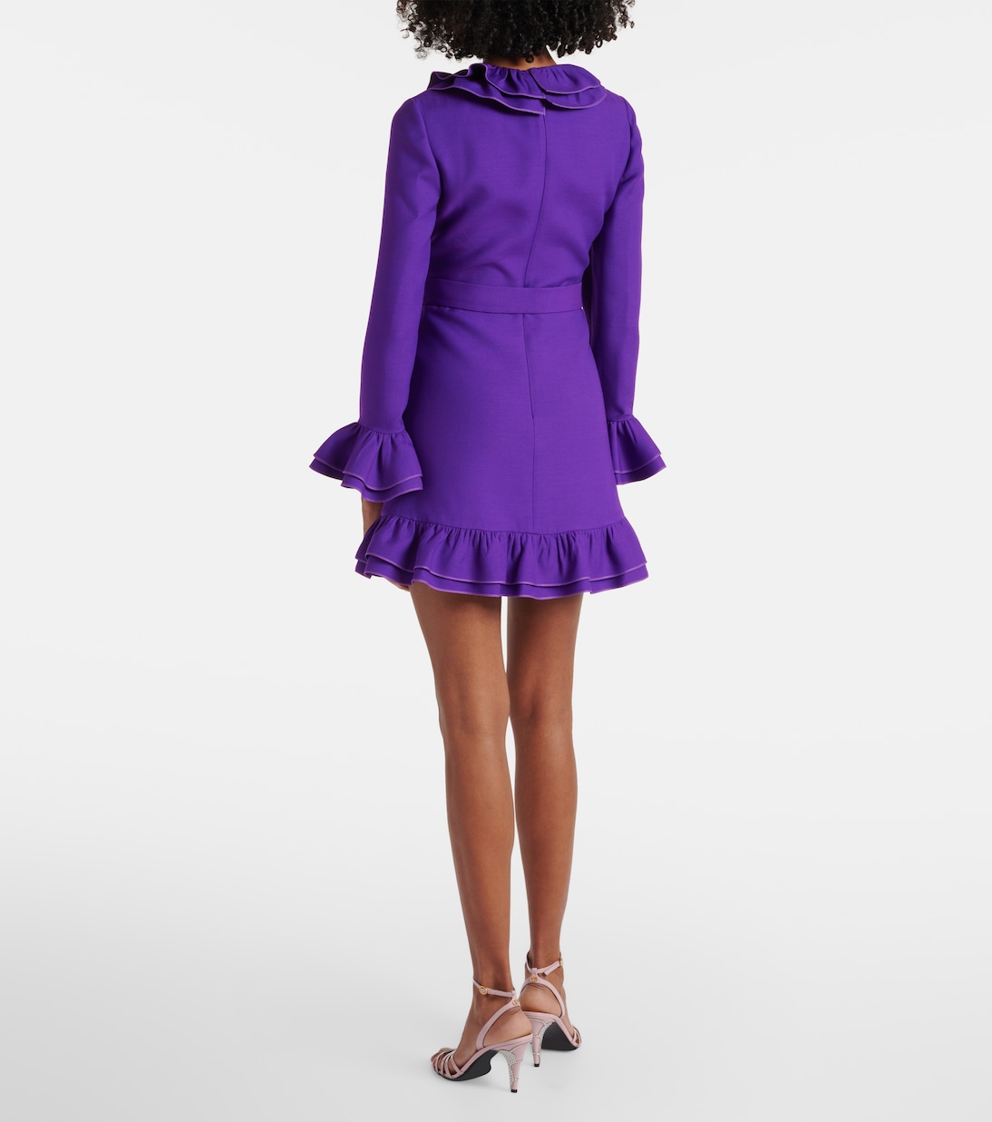 Crepe Couture ruffled wrap dress | Valentino