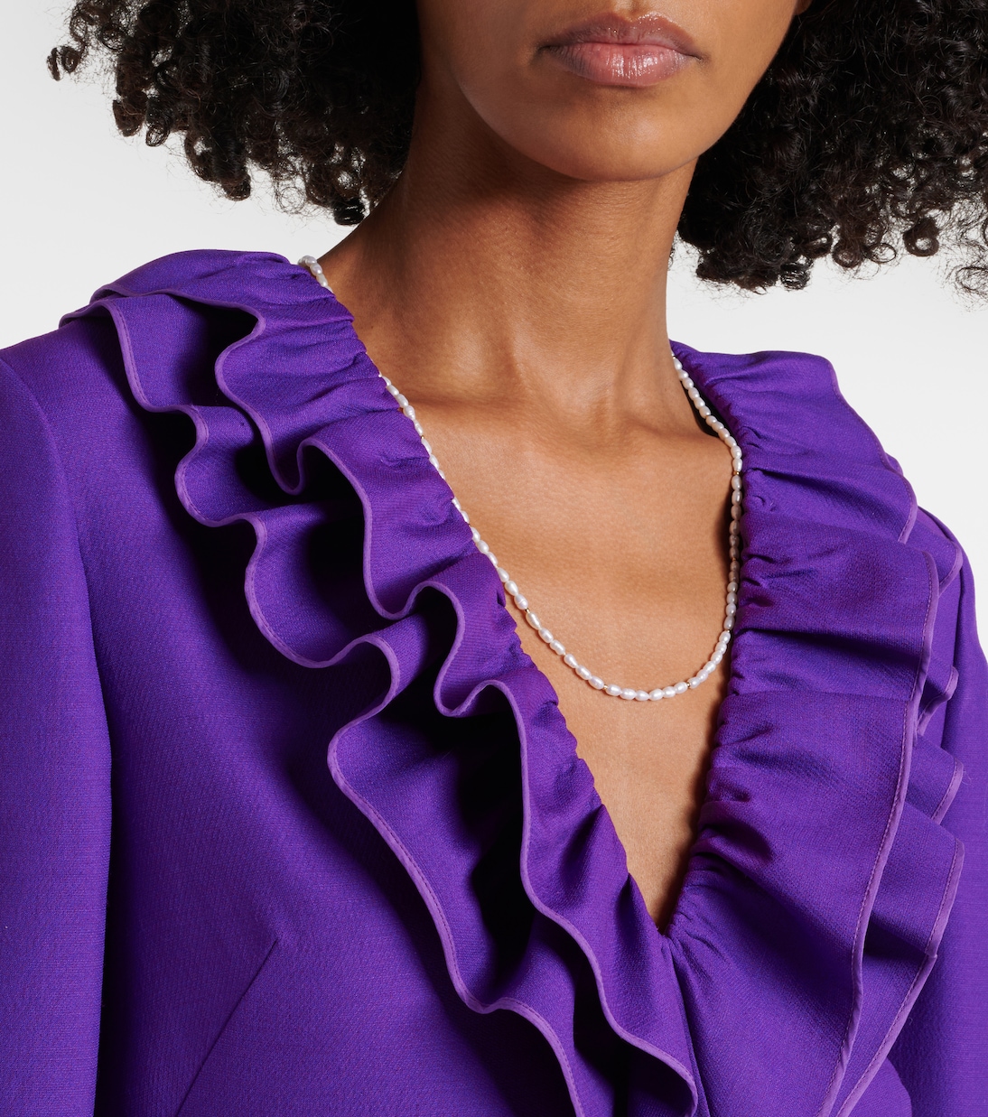 Crepe Couture ruffled wrap dress | Valentino