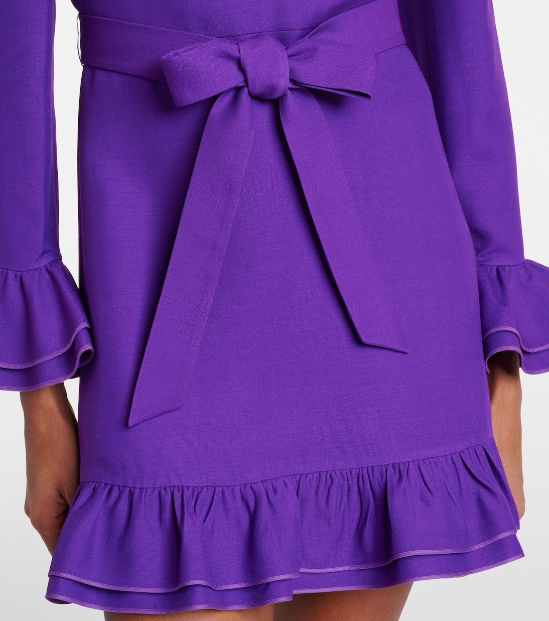 Crepe Couture ruffled wrap dress | Valentino