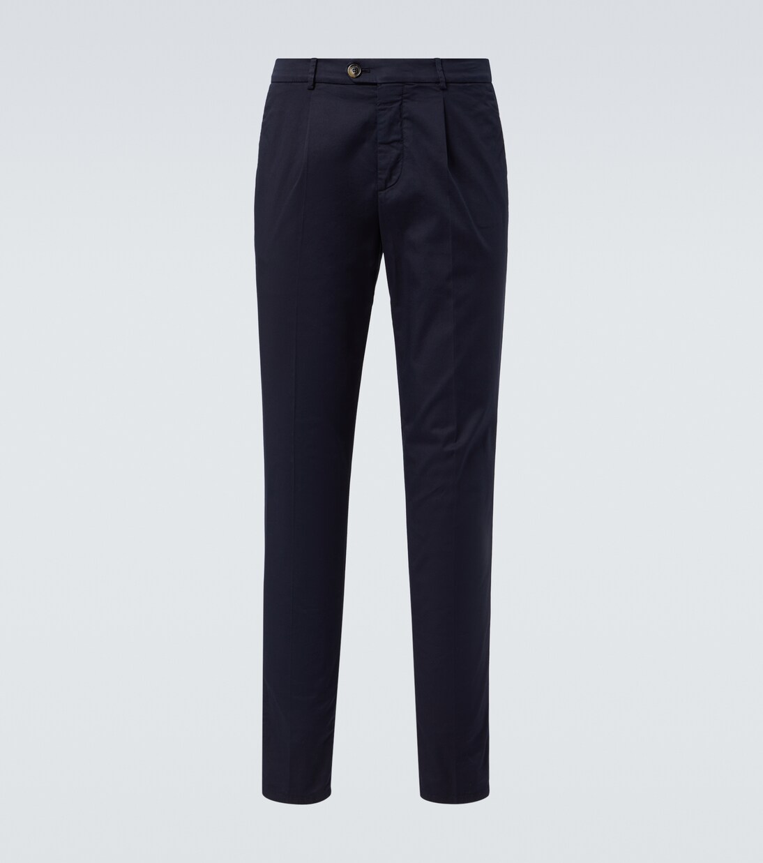 Cotton-blend gabardine slim pants | Brunello Cucinelli
