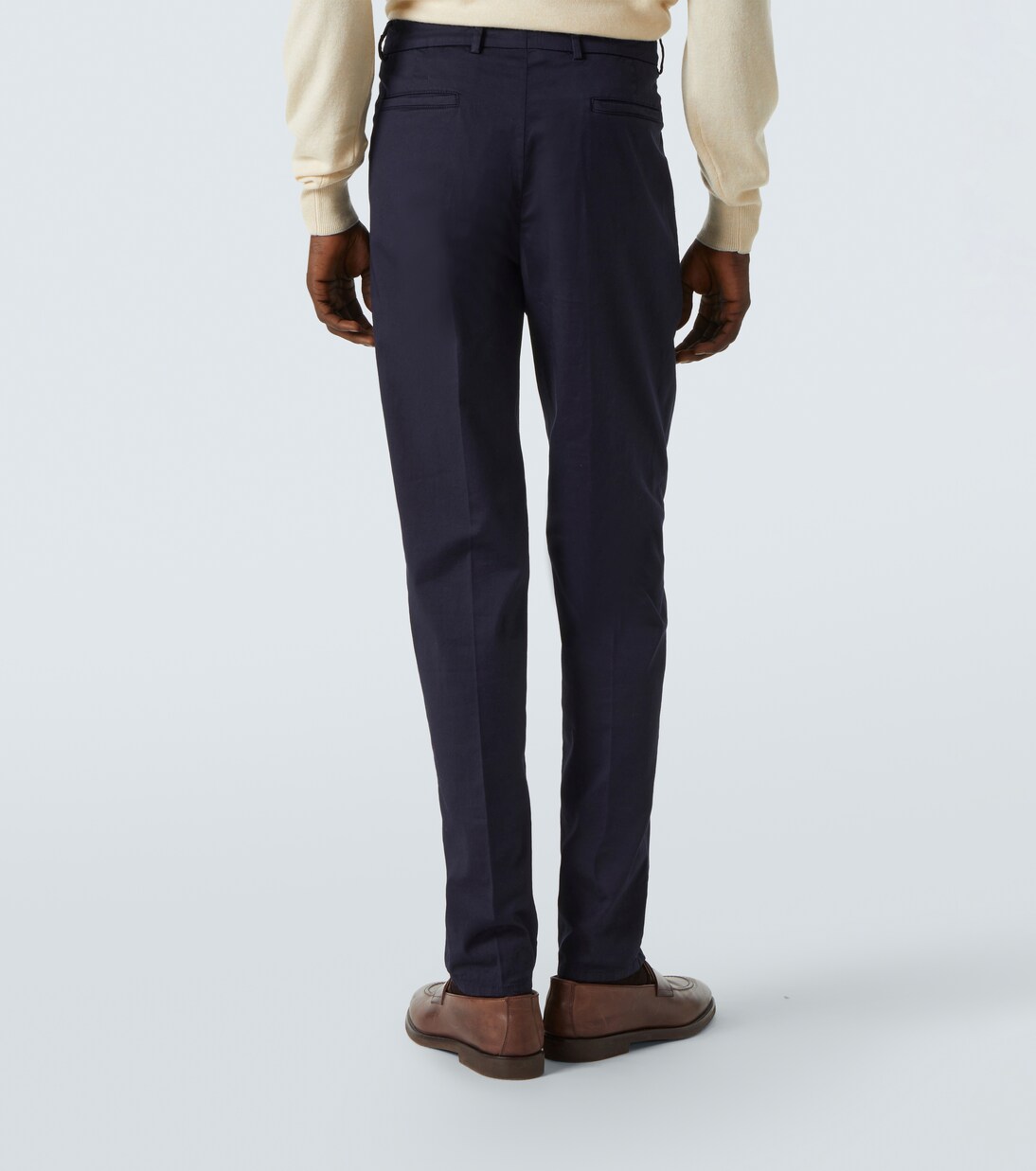 Cotton-blend gabardine slim pants | Brunello Cucinelli