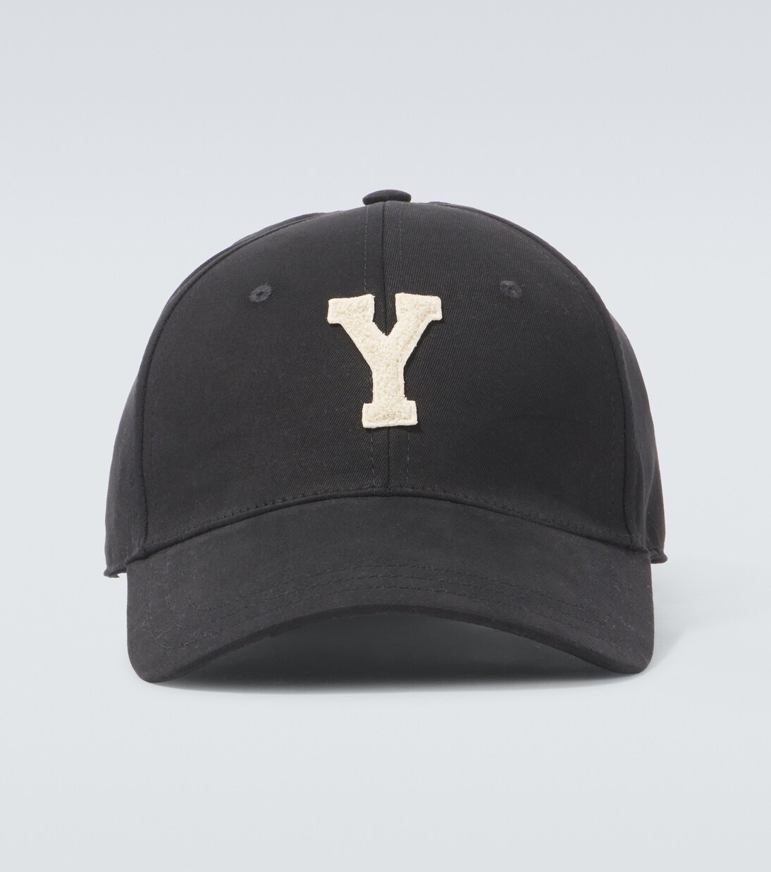 Y patch-appliqué gabardine baseball cap | Saint Laurent