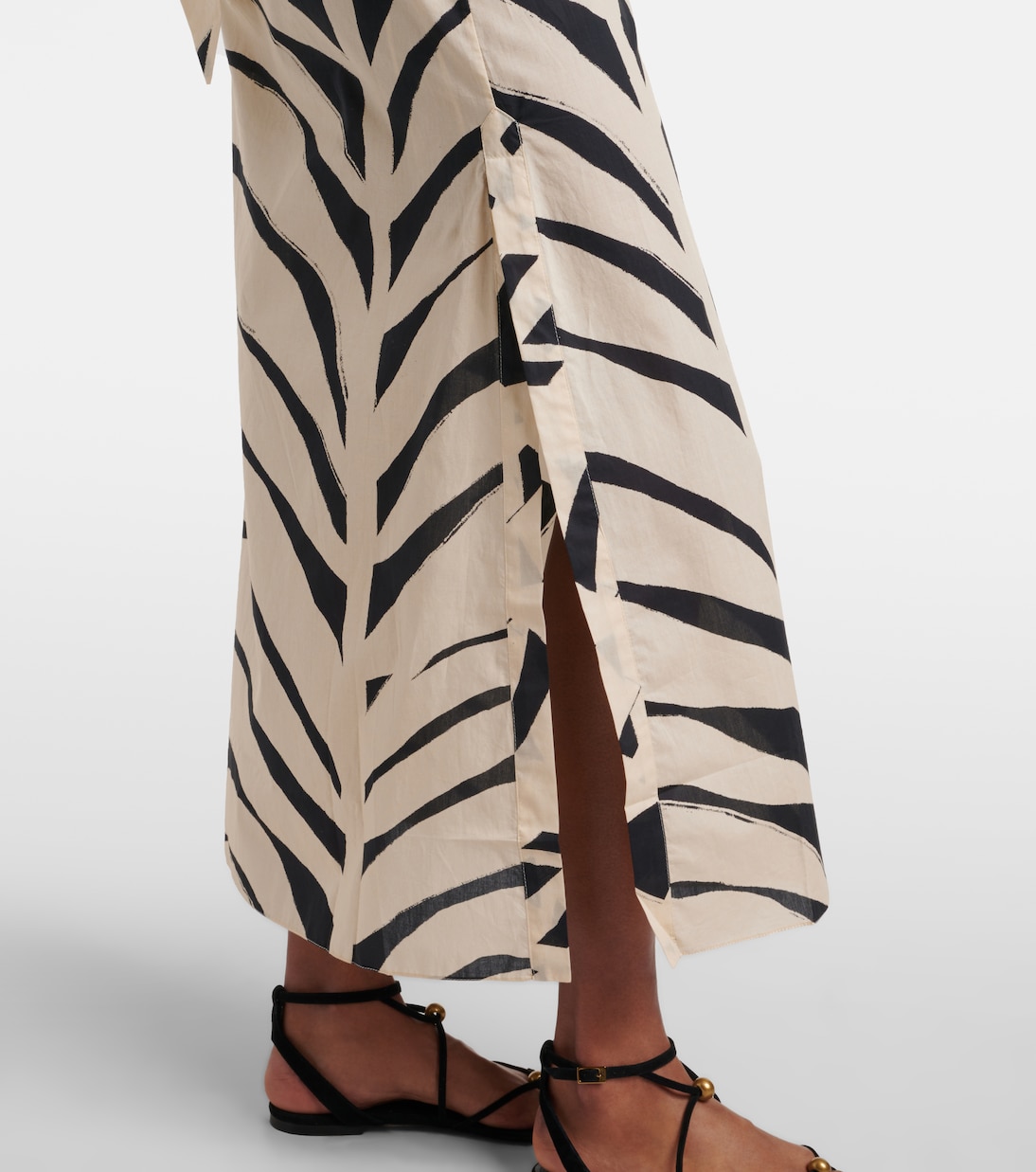 Abito lungo in cotone con cut-out | Johanna Ortiz