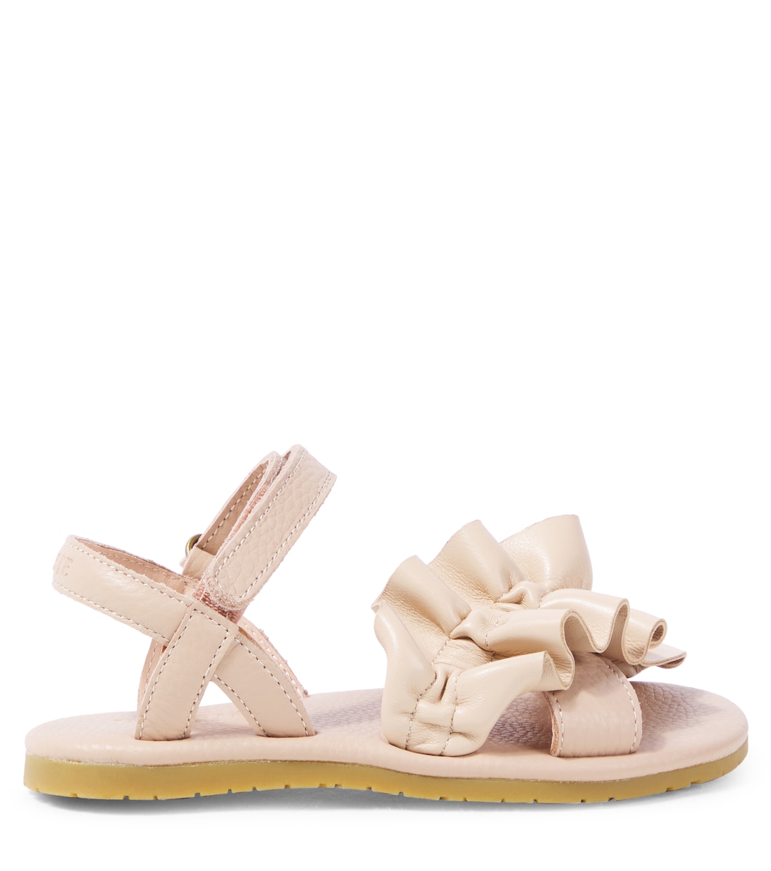 Fine ruffled leather sandals | Donsje