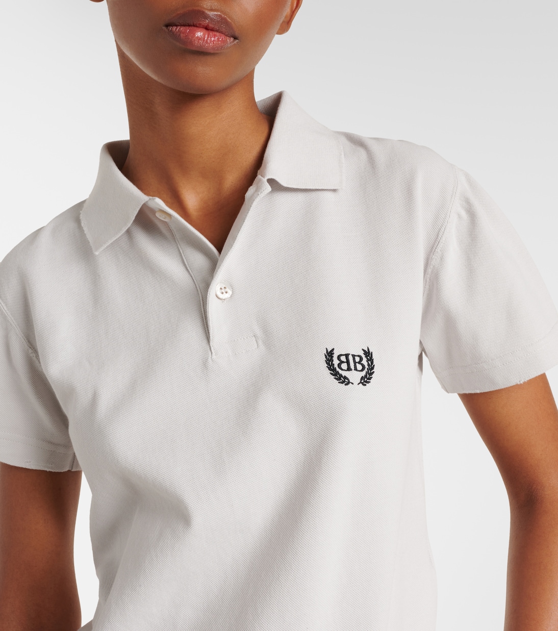 Polo Laurel in piqué di cotone | Balenciaga