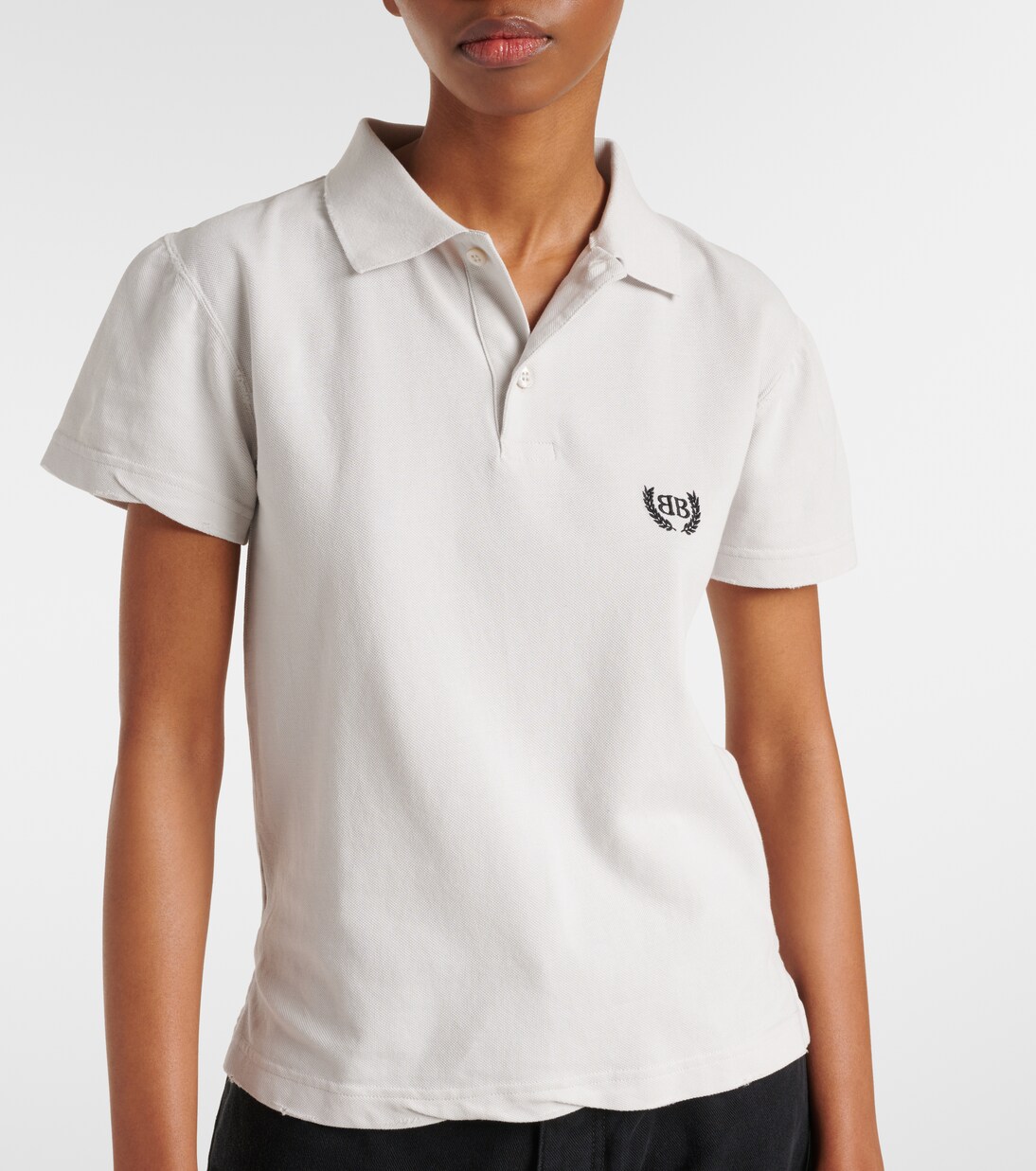 Polo Laurel in piqué di cotone | Balenciaga