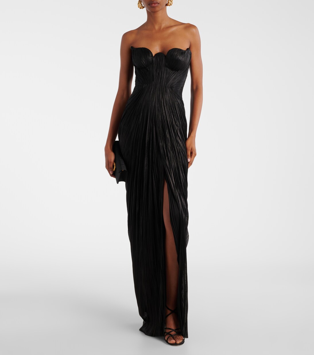 Abito lungo Jasleen in tulle di seta | Maria Lucia Hohan