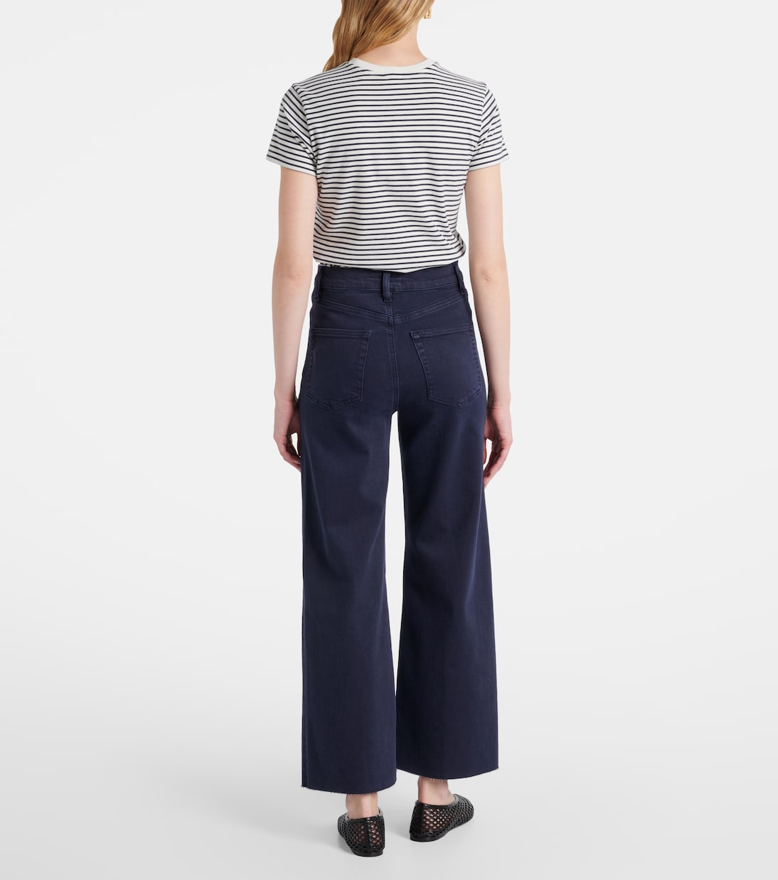 Anchor high-rise ankle wide-leg jeans  | Frame