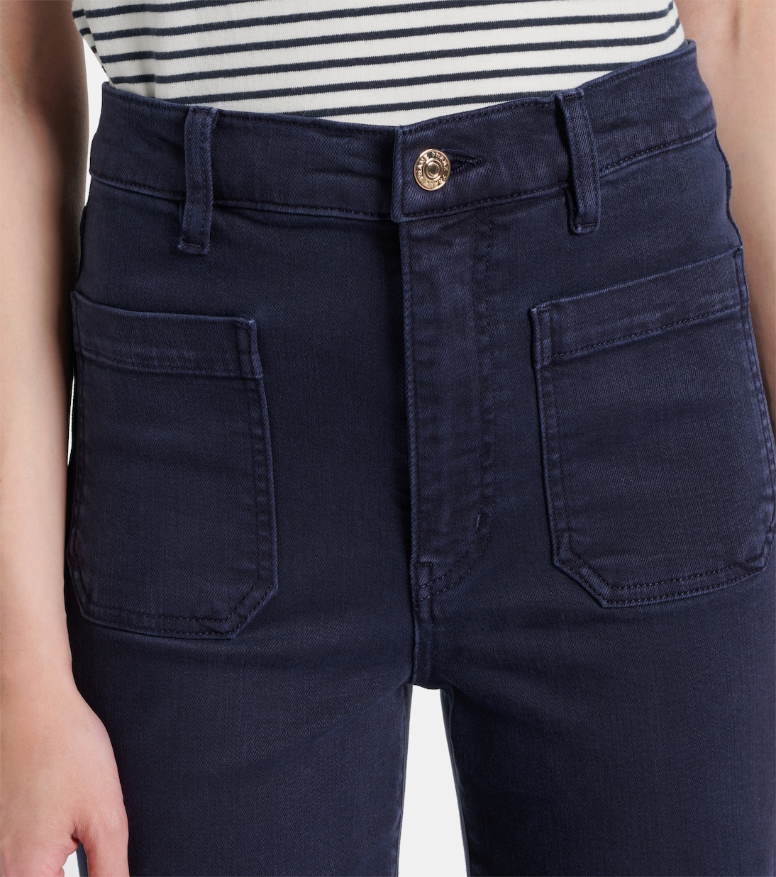 Anchor high-rise ankle wide-leg jeans  | Frame