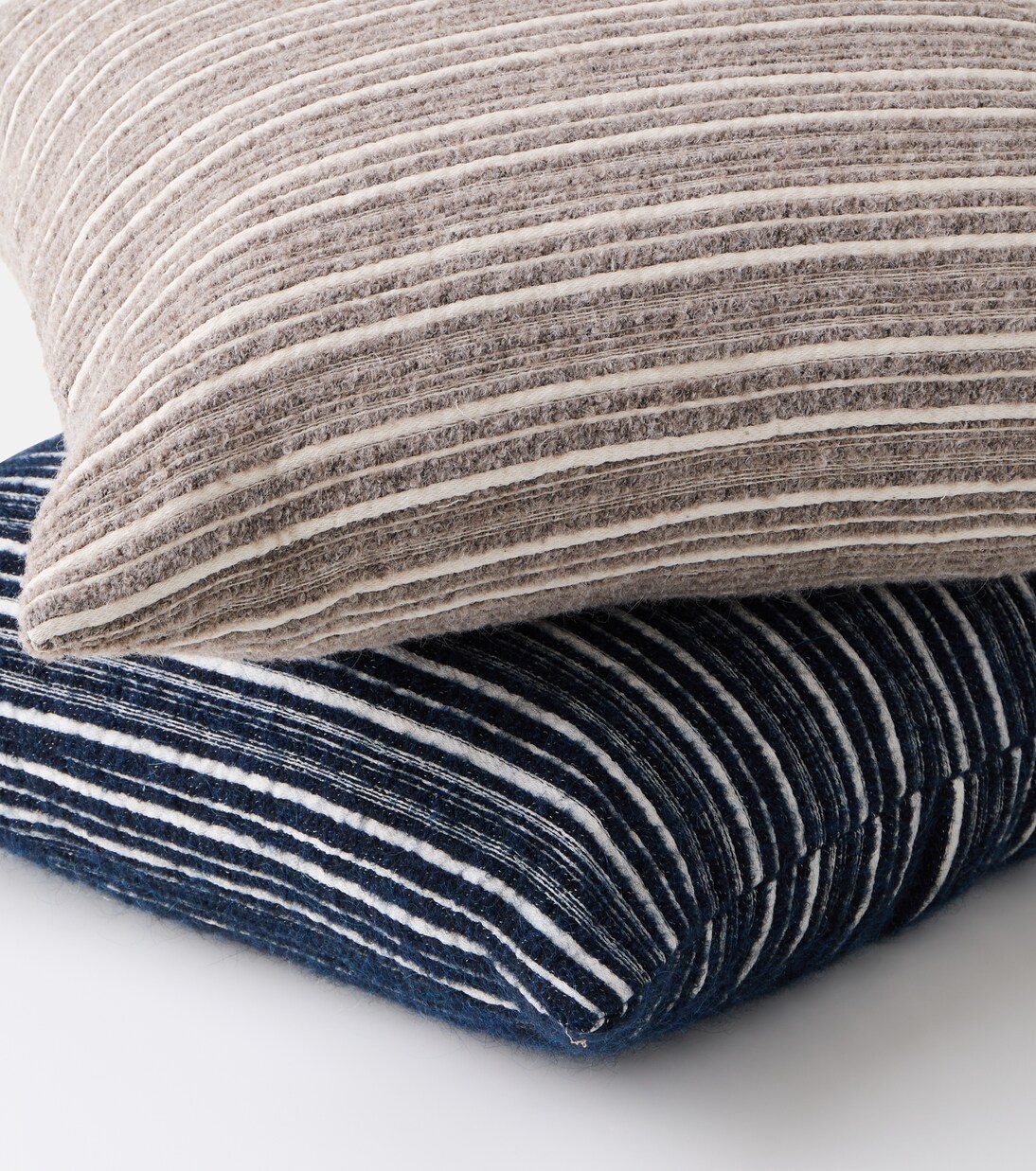 Gurghi striped wool and cotton cushion | The House of Lyria