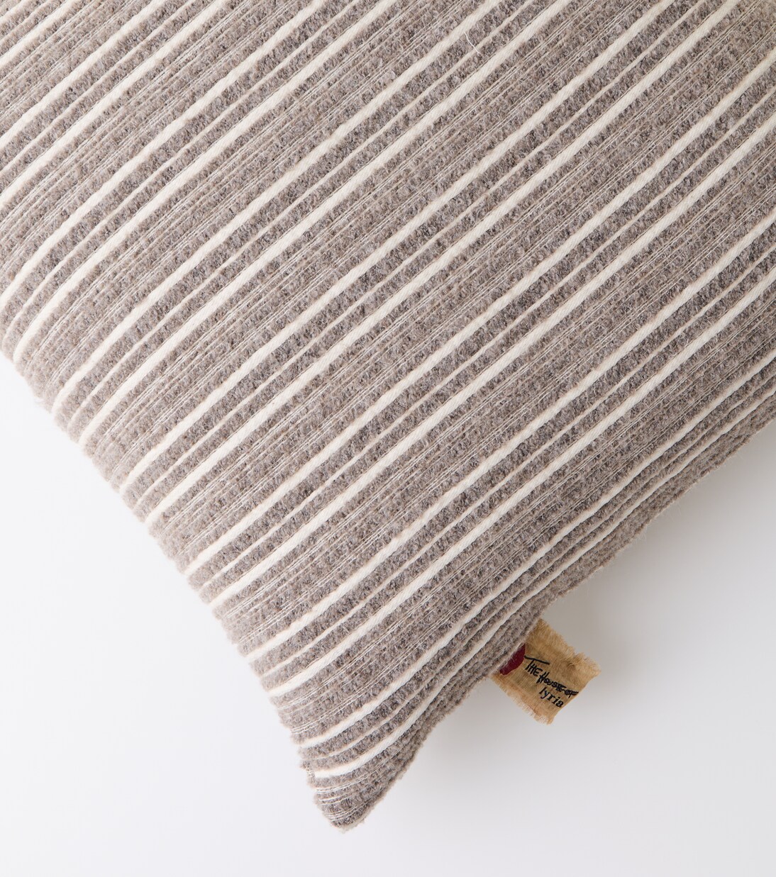 Gurghi striped wool and cotton cushion | The House of Lyria