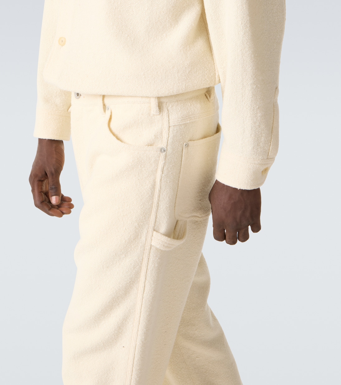 Wool tweed wide-leg pants | Auralee