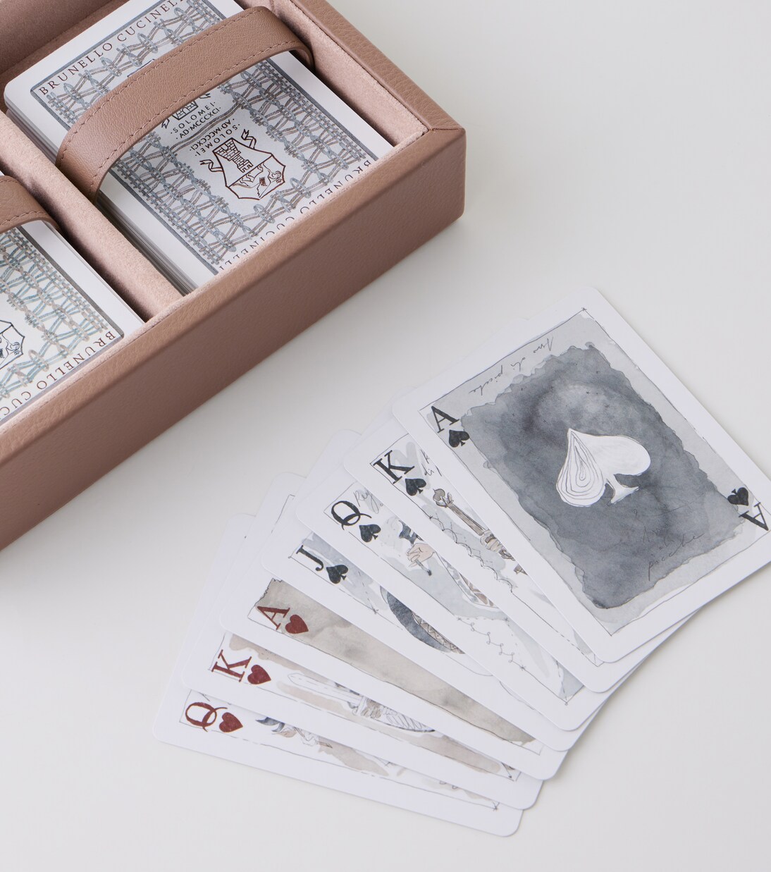 Leather playing card set and case | Brunello Cucinelli