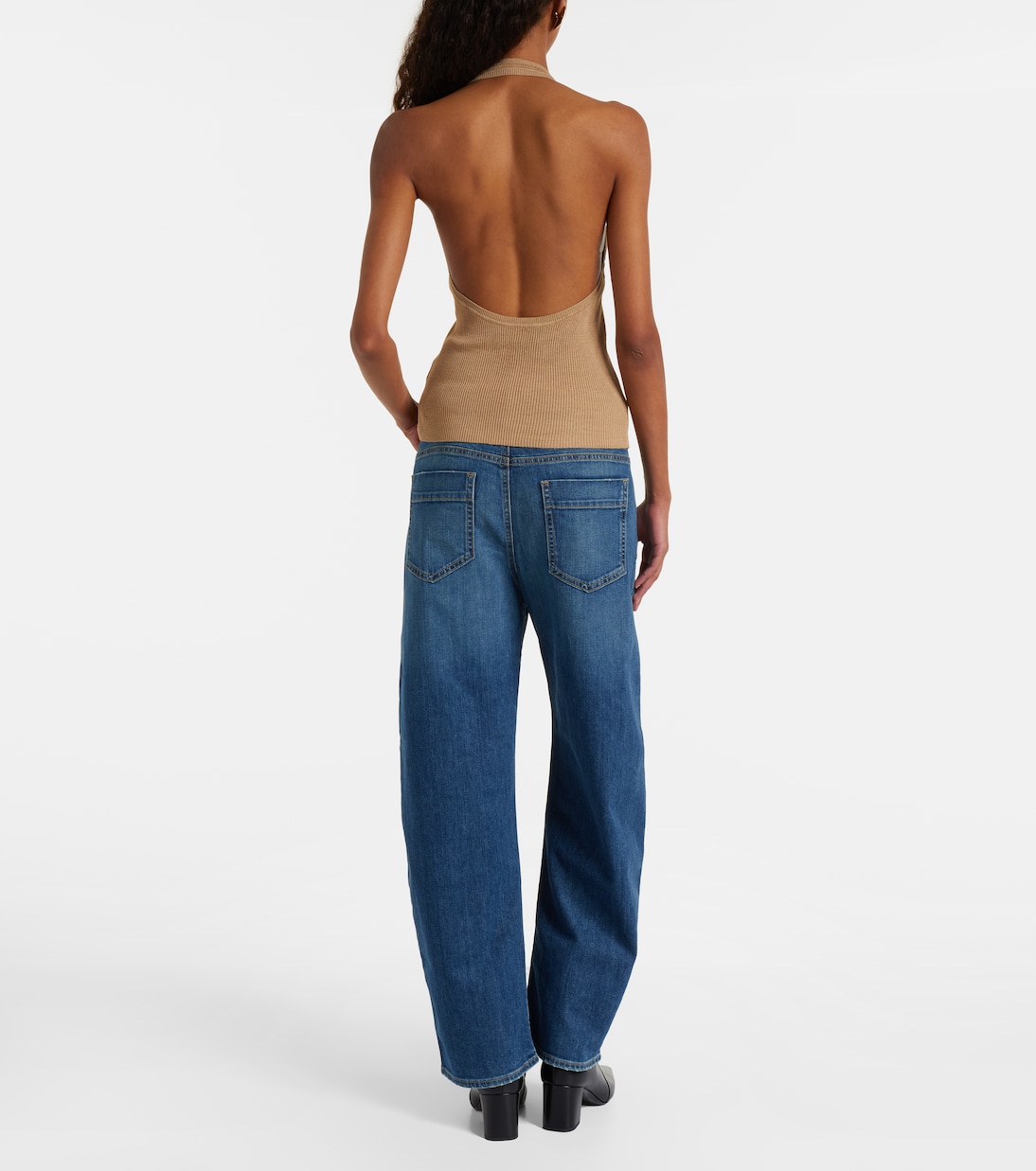 Top Ivey de seda con cuello halter | Nili Lotan